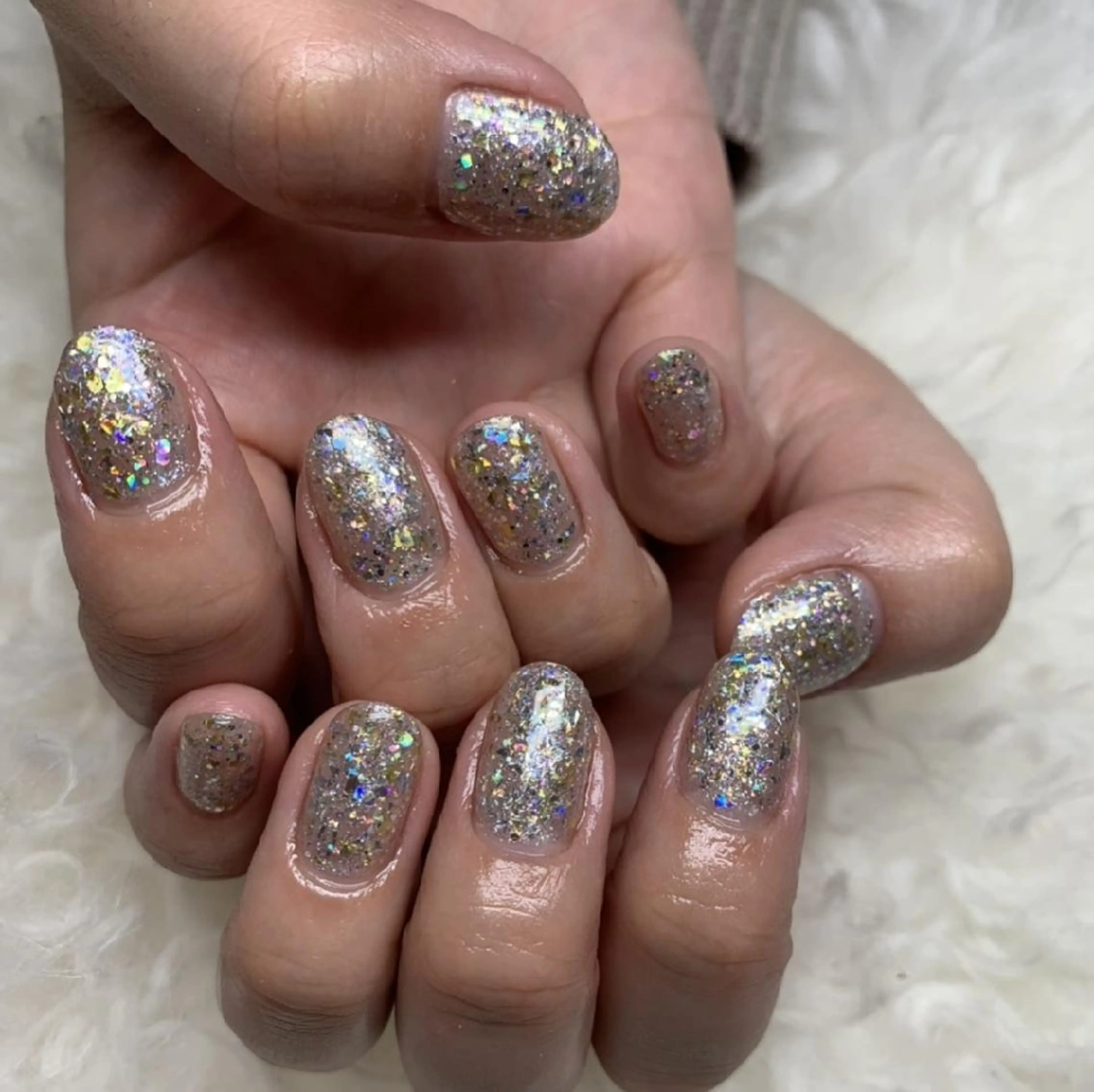 ネイル ラメ(グリッター) U nail所属・高橋 千恵のネイルデザイン