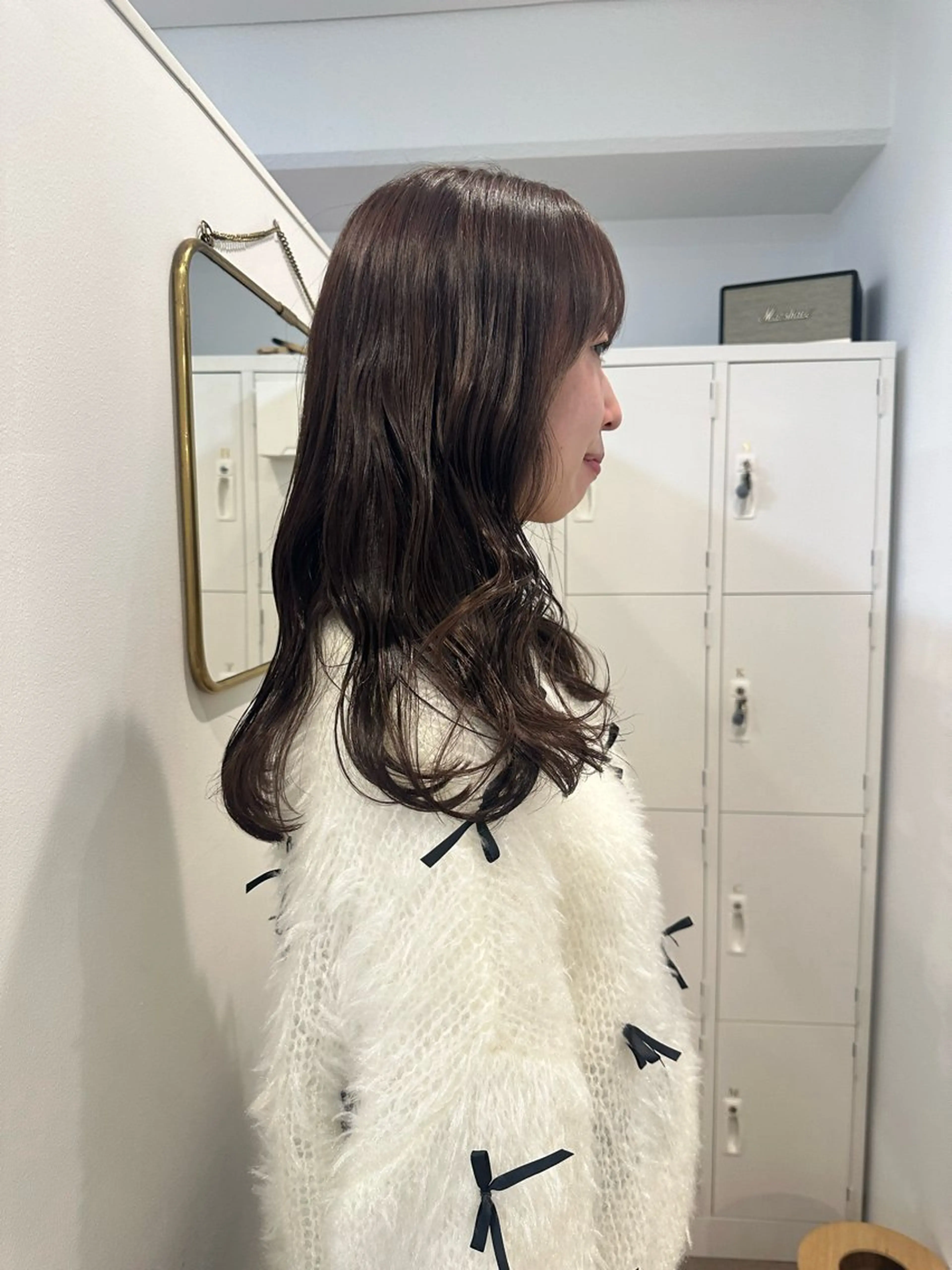 セミロング カラー カット ヘアカラー トリートメント 梅田/柔らかカラー/ オオハシ リナコのヘアスタイル