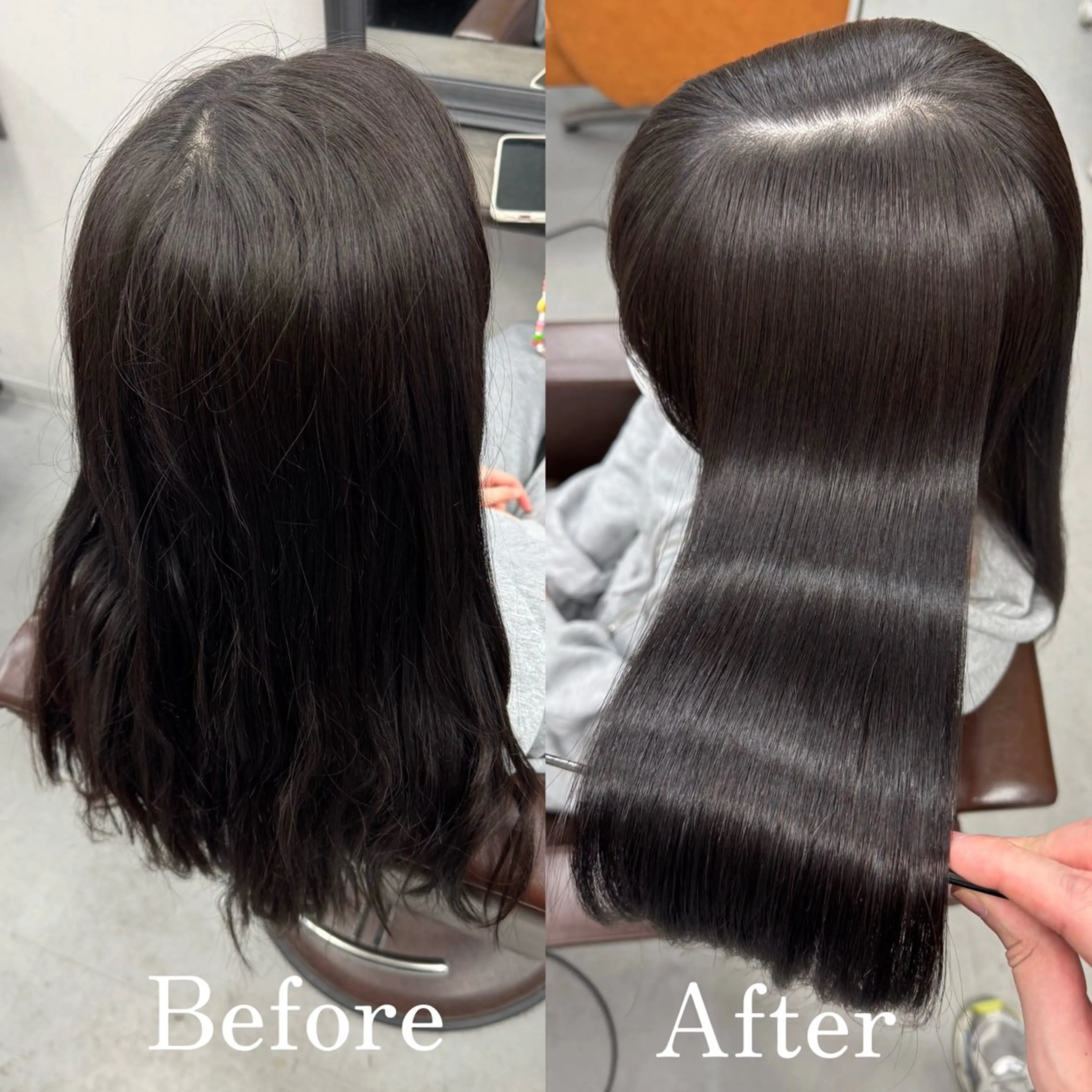 ロング カット 縮毛矯正 トリートメント XYZ所属・縮毛矯正/髪質改善 韓国風/MIKIYAのヘアスタイル