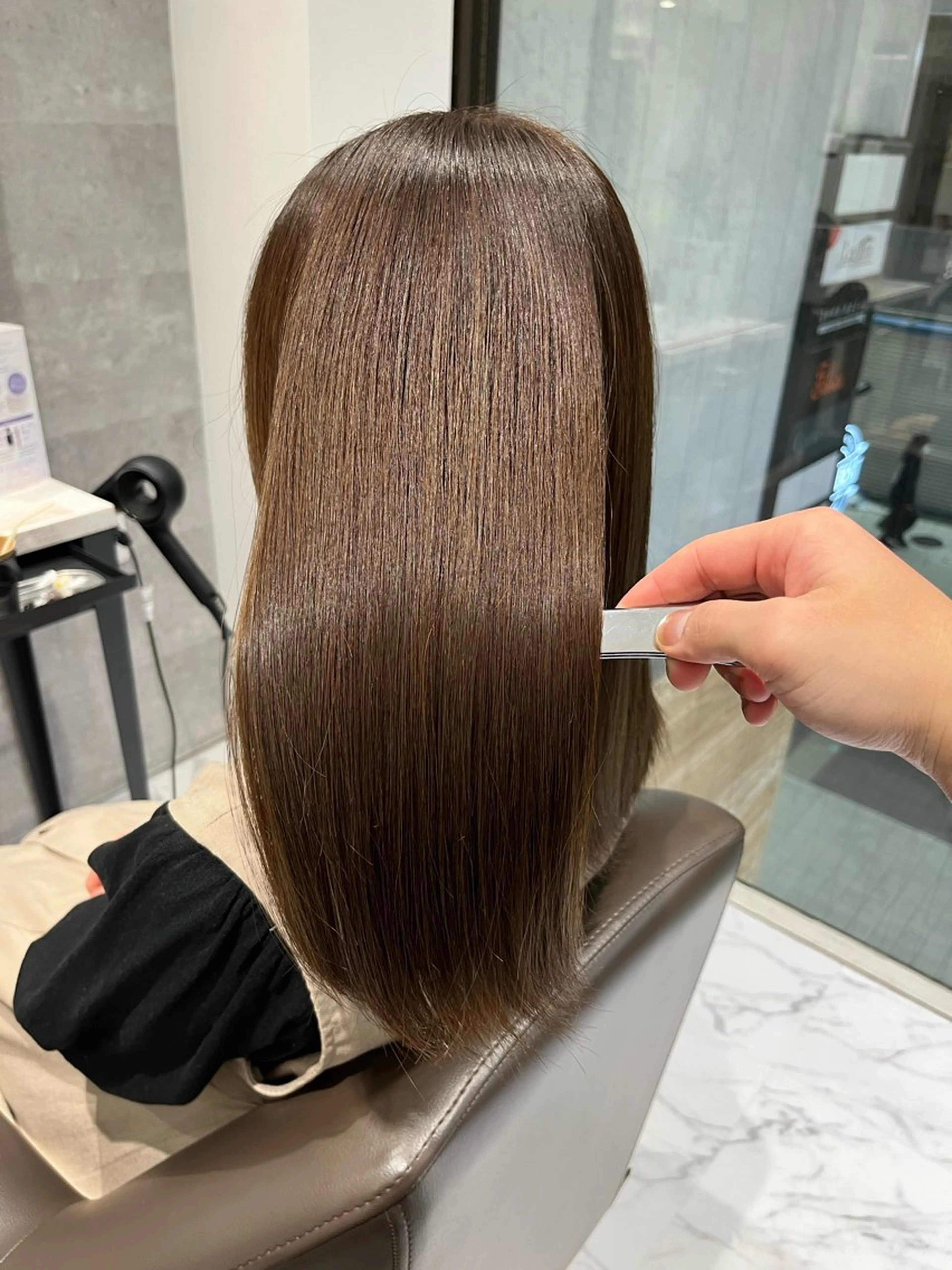 ロング パーマ カット 縮毛矯正 Grow by NYNY 坂本 理輝のヘアスタイル