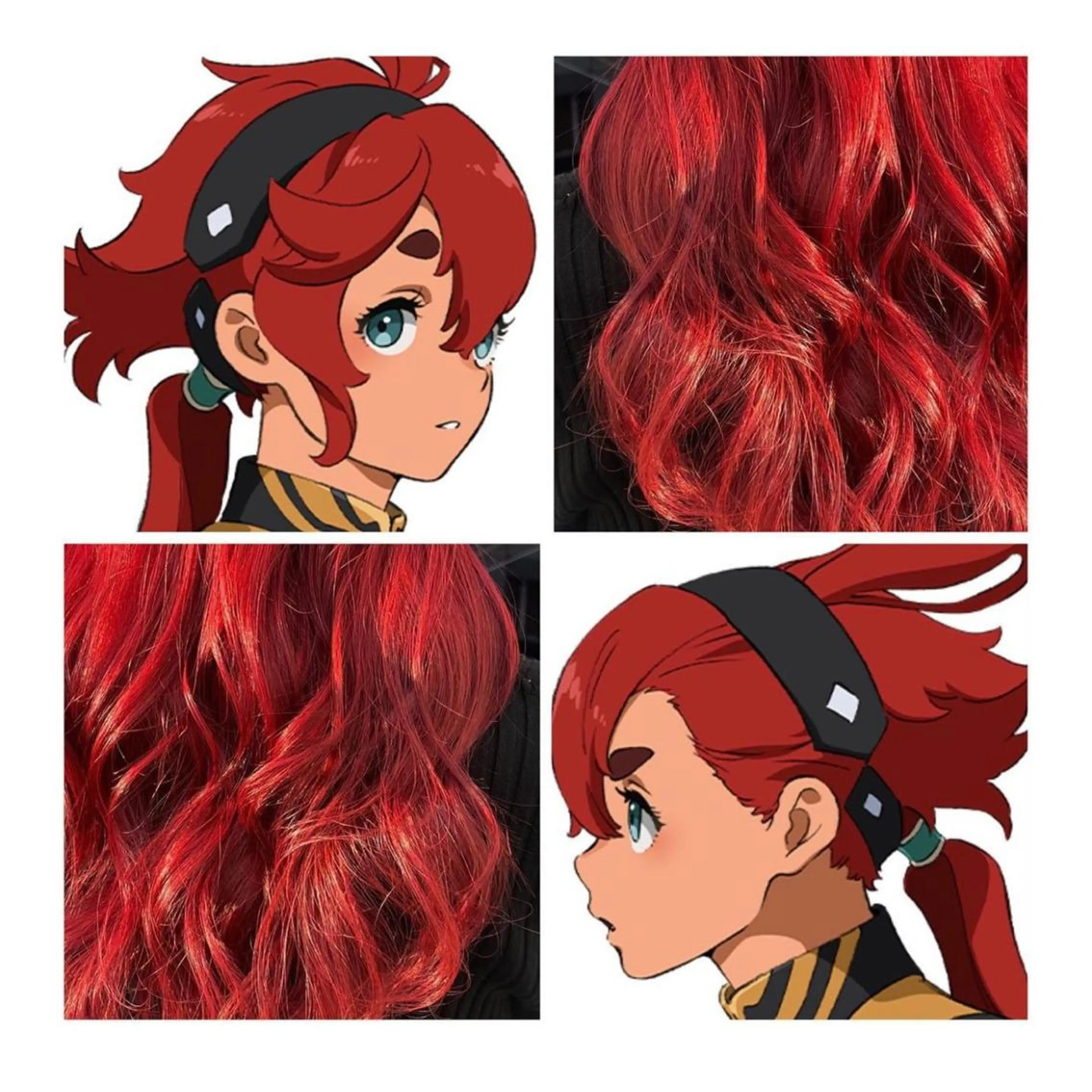 ロング カラー ブリーチ レッドカラー GARU-ガル-所属・TSUNO🦖 派手髪/オタク美容師のヘアスタイル