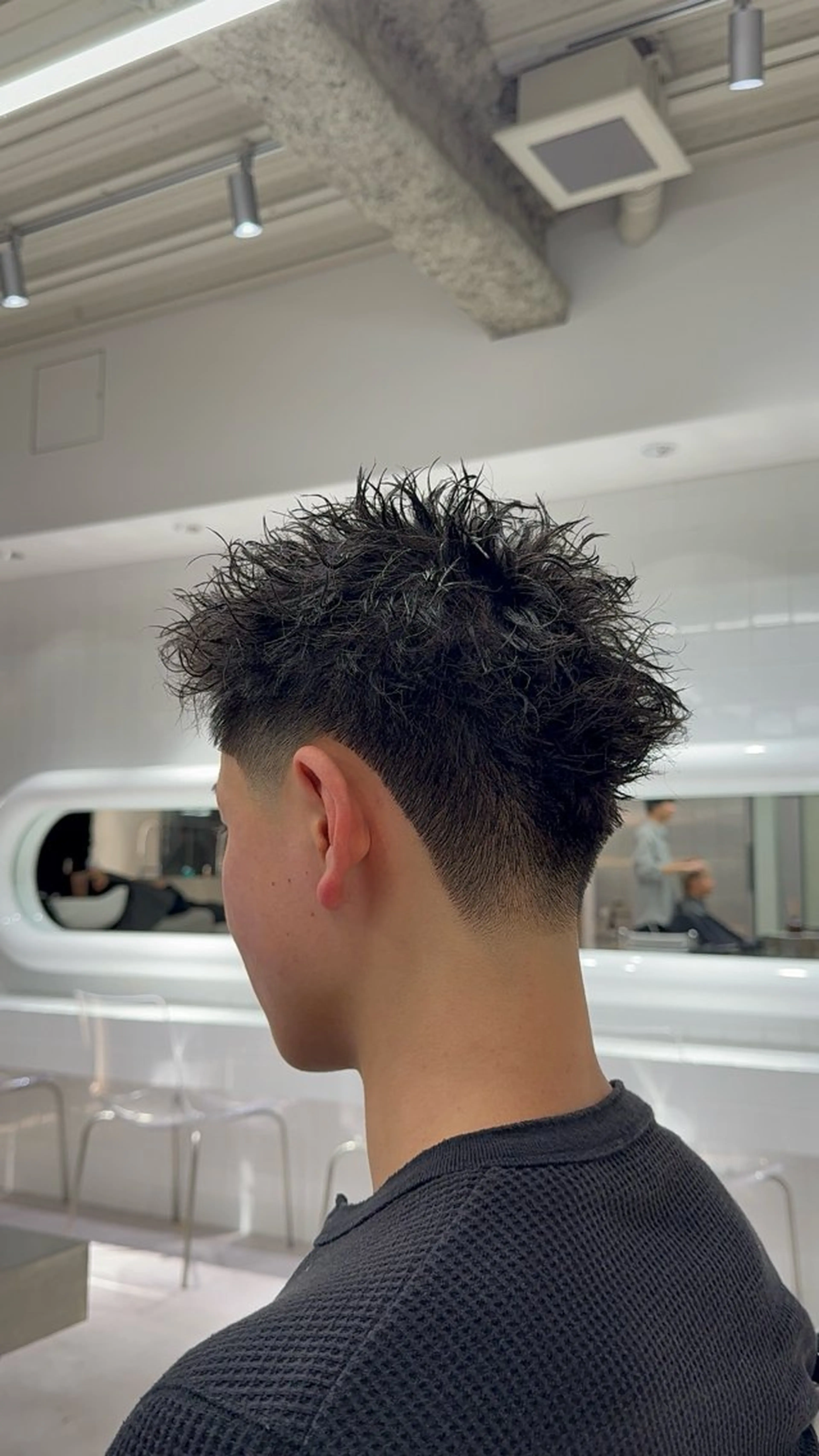 ショート メンズ フェードカット メンズパーマ スパイキーショート ショートヘア カット トリートメント MEN’S SALON HAVANA所属・渋谷/スパイキー/ メンズパーマ千尋のヘアスタイル