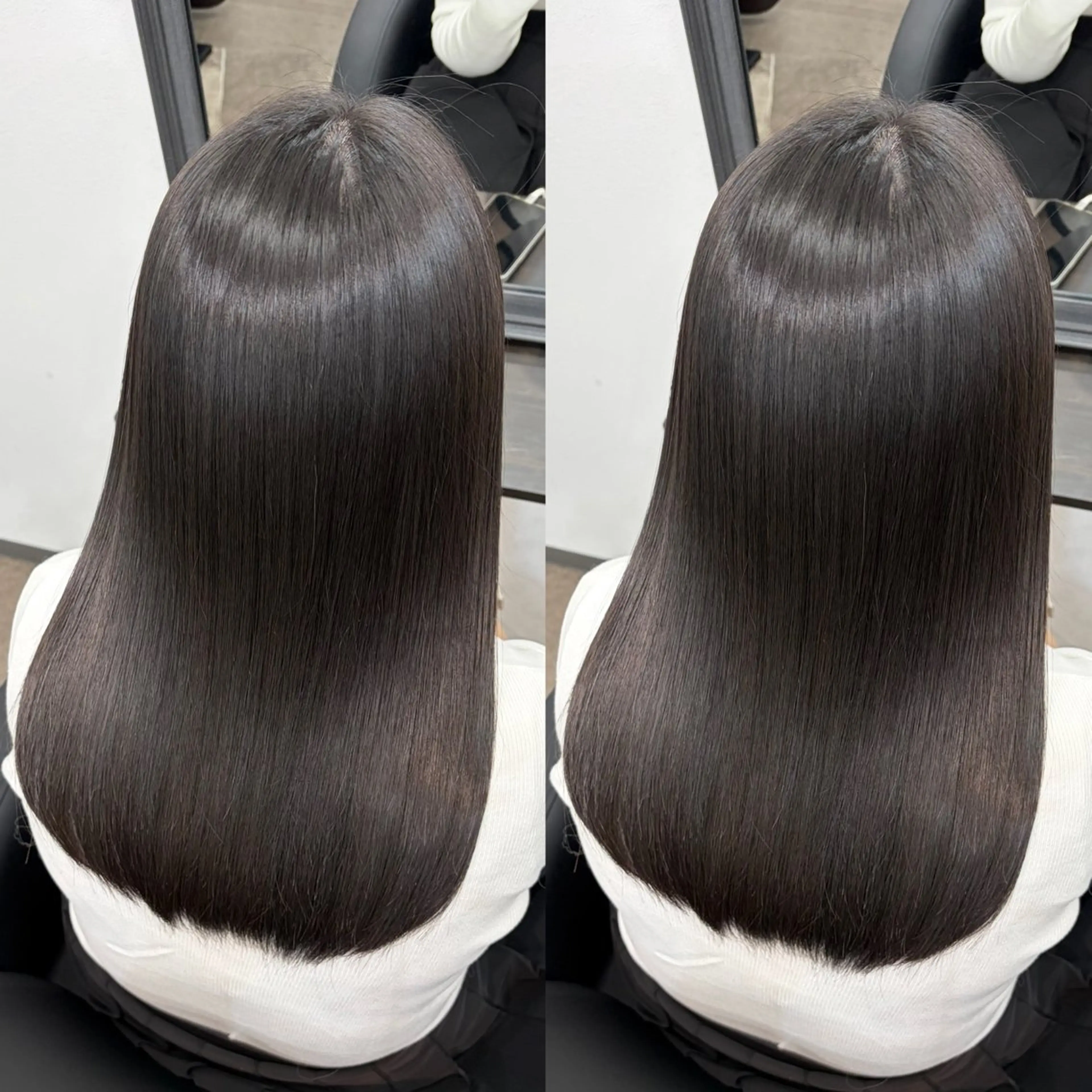 ロング カット 縮毛矯正 トリートメント 🫧艶髪レイヤー/韓 国ボブ💎石川遥💎のヘアスタイル