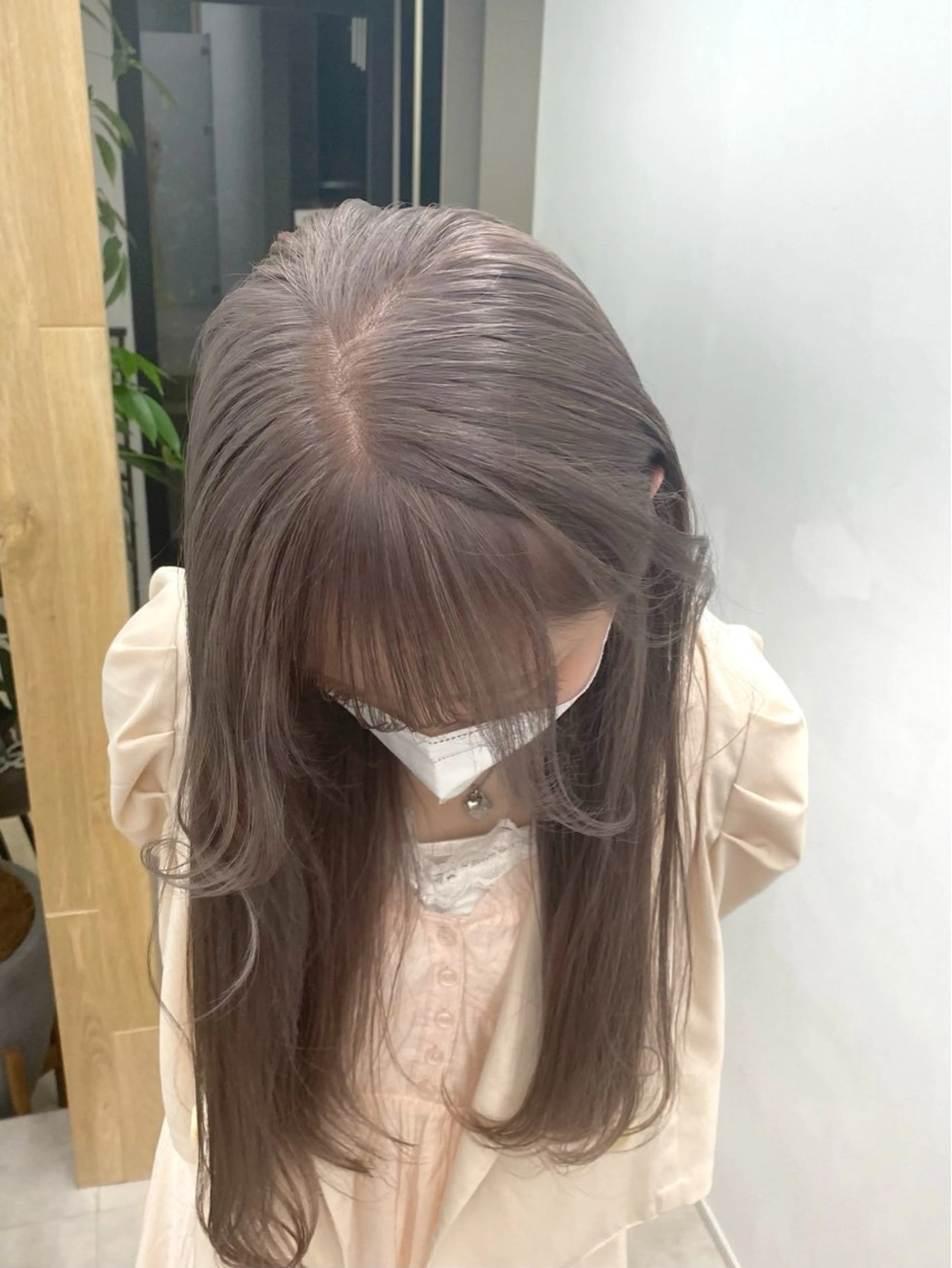 ロング カラー グレージュ シアーグレージュ 艶カラー 🤍🫧/makoのヘアスタイル