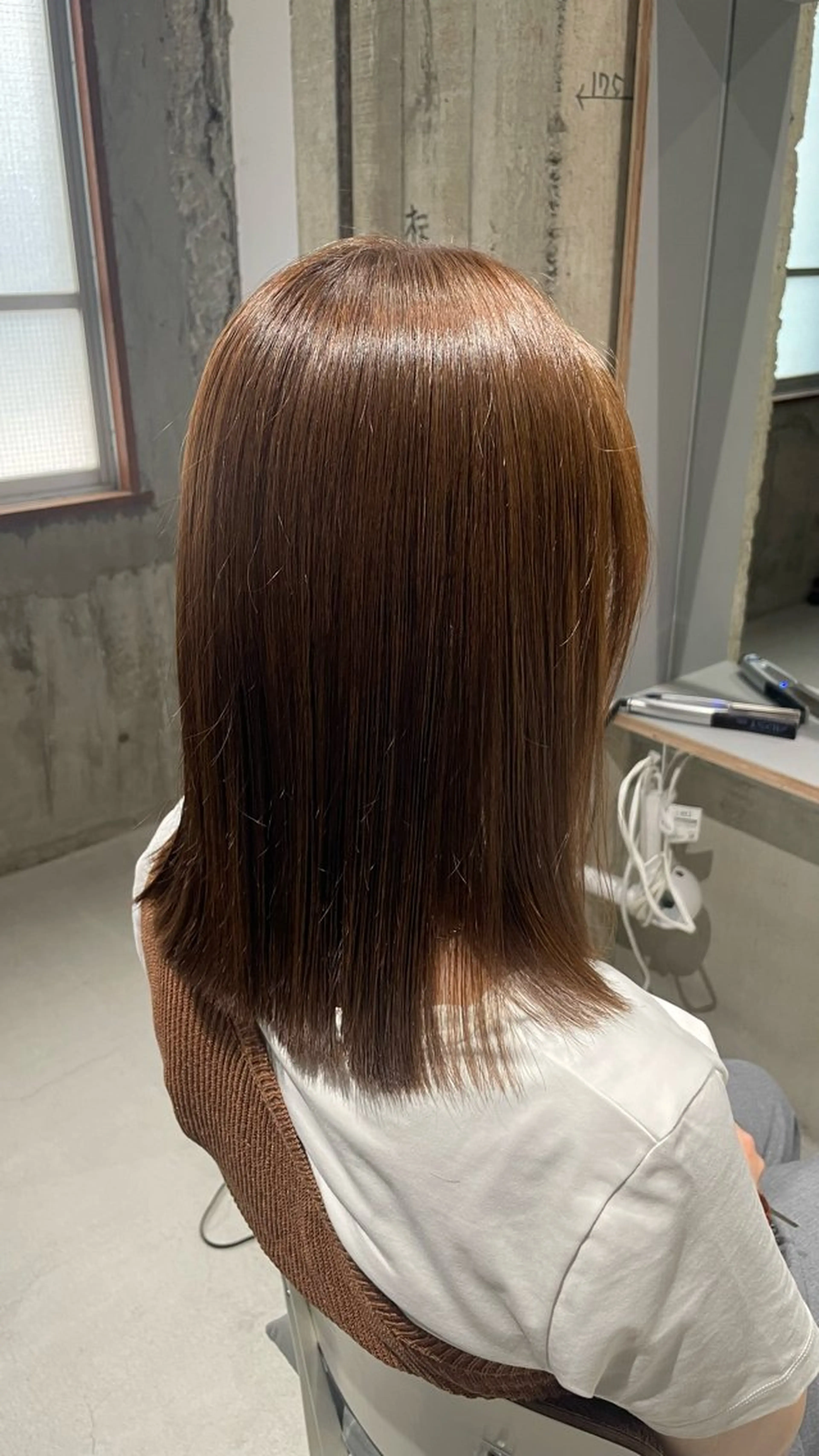 カラー ブラウンカラー ヘアカラー 安藤 まりのヘアスタイル