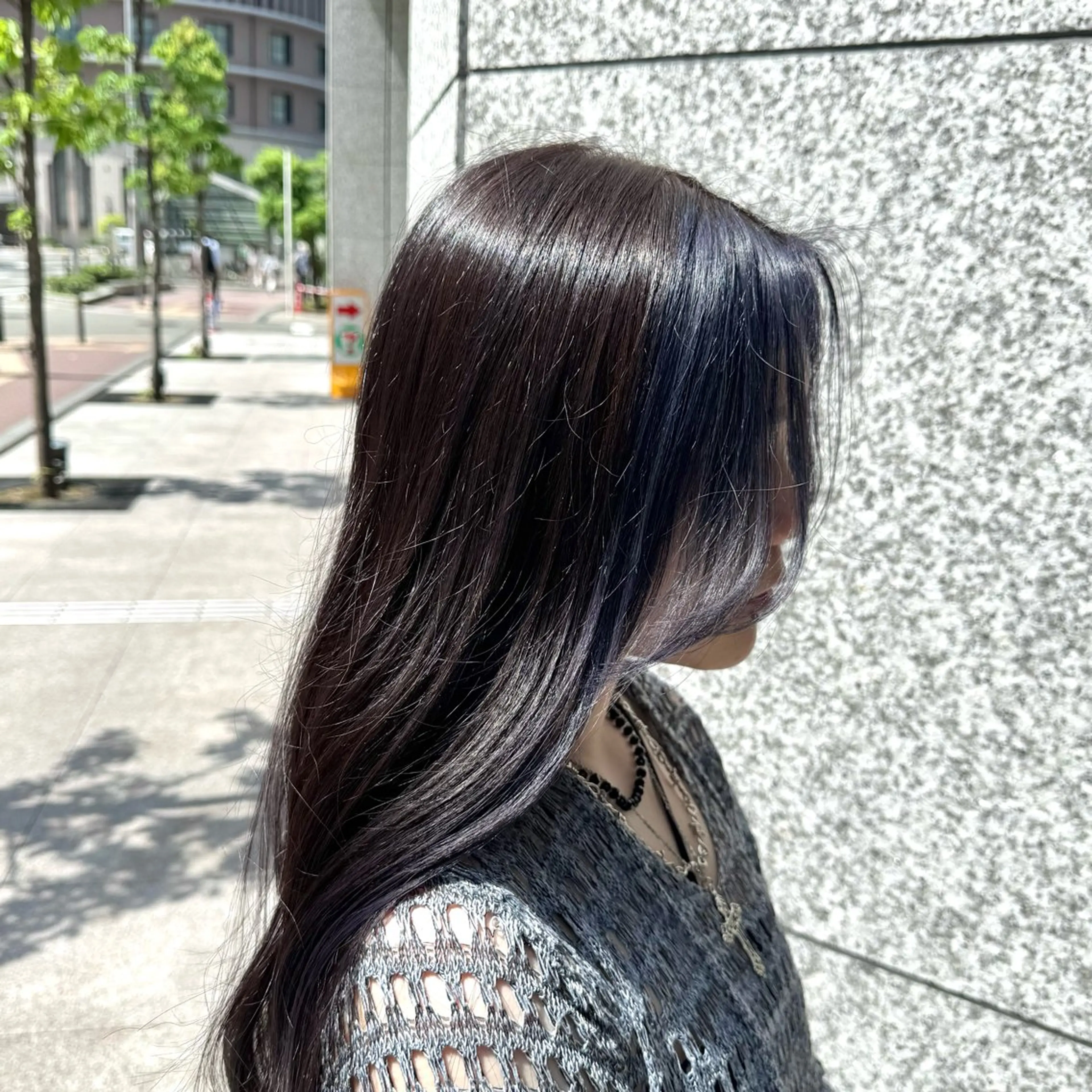 ロング カラー ブリーチ 顔周りカット OUD尼崎 KAO🍀🫧のヘアスタイル