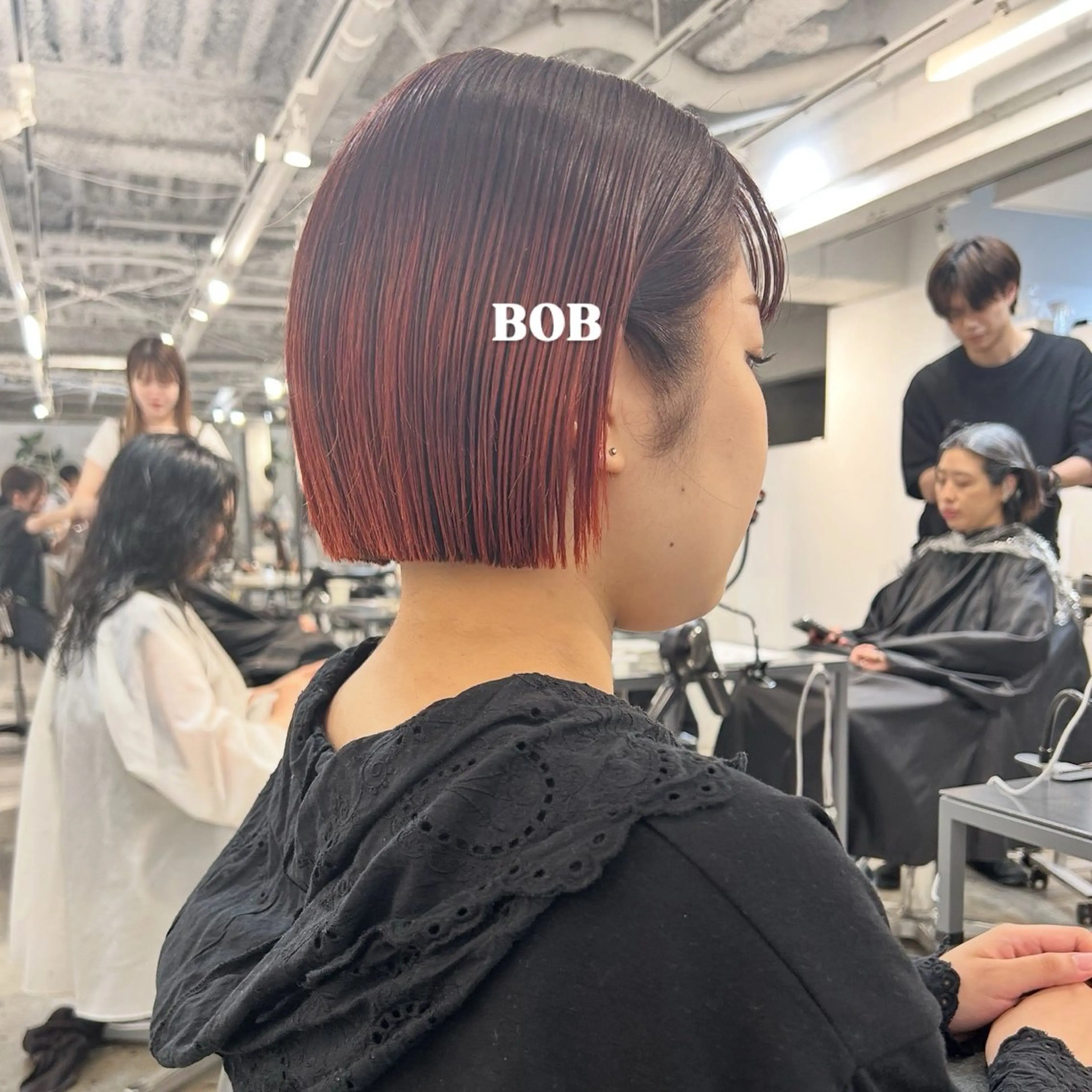 ショート カラー カット ヘアカラー トリートメント 切りっぱなしBOB 職人💜Anzuのヘアスタイル