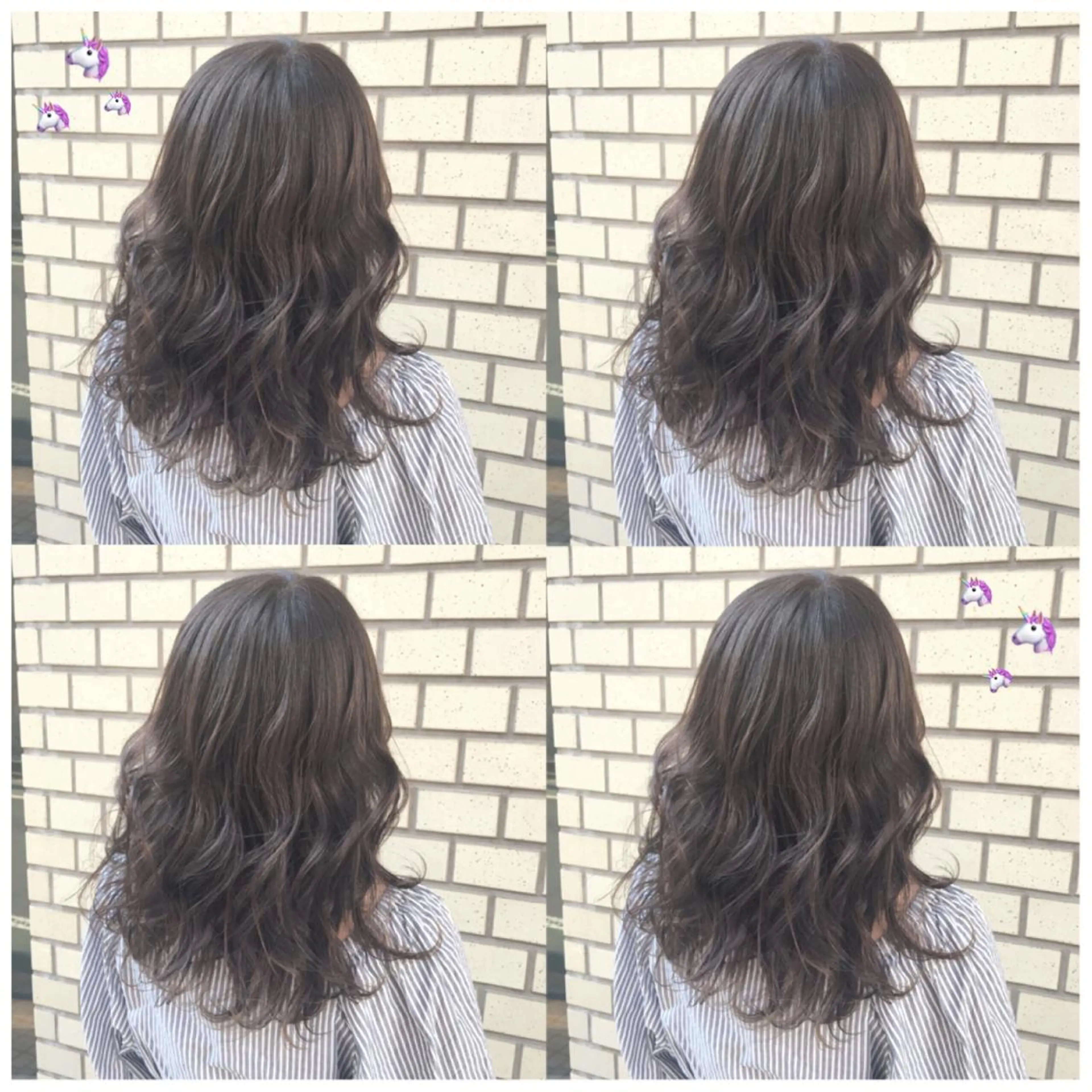 ミディアム カラー アディクシーカラー グレージュ 韓国ヘア得意❤︎森澤 悠佳のヘアスタイル