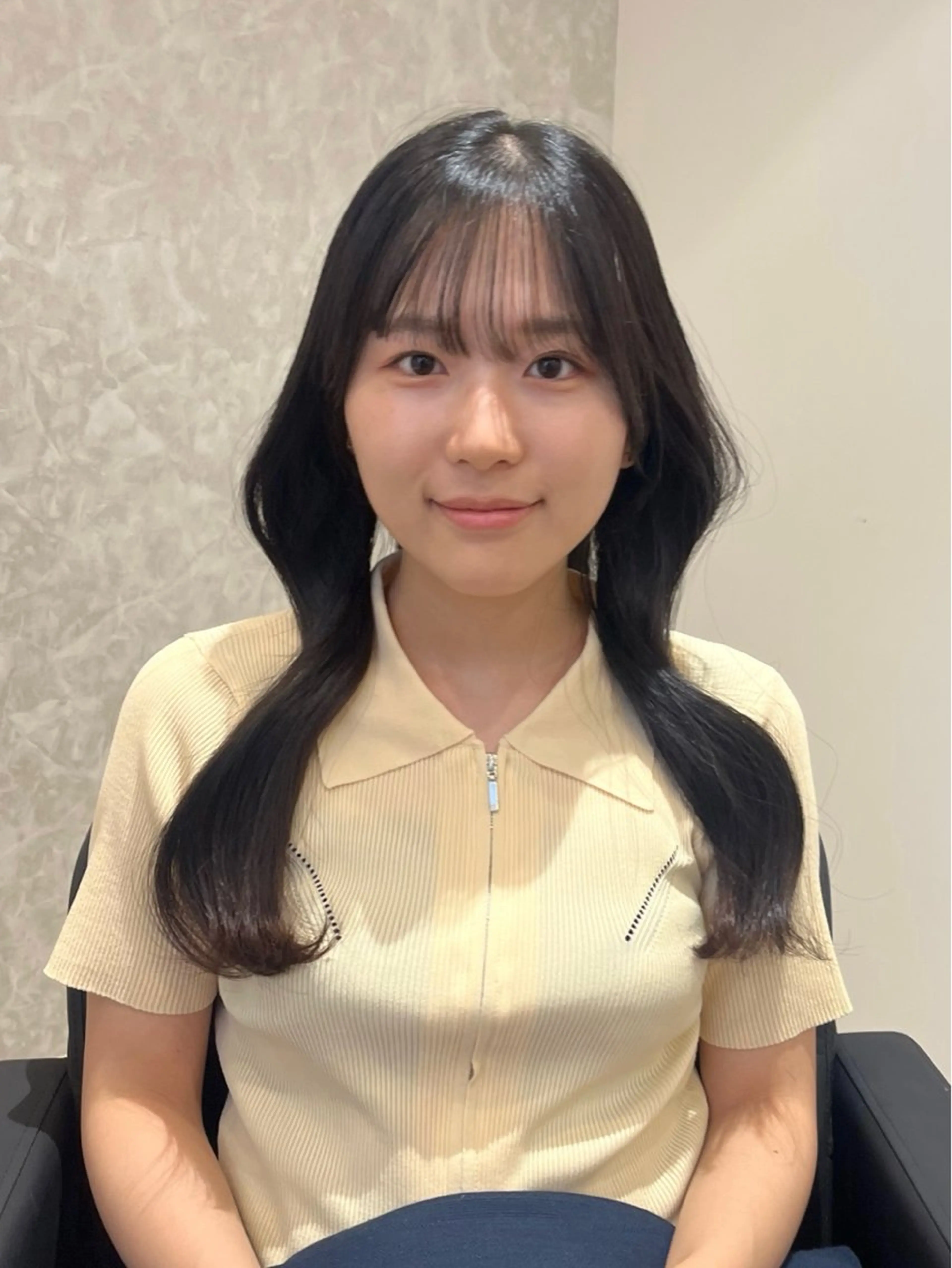 ロング カット ヘアカラー Nerine 北千住所属・堤　葵生/韓国ヘア/ 透明感カラーのヘアスタイル