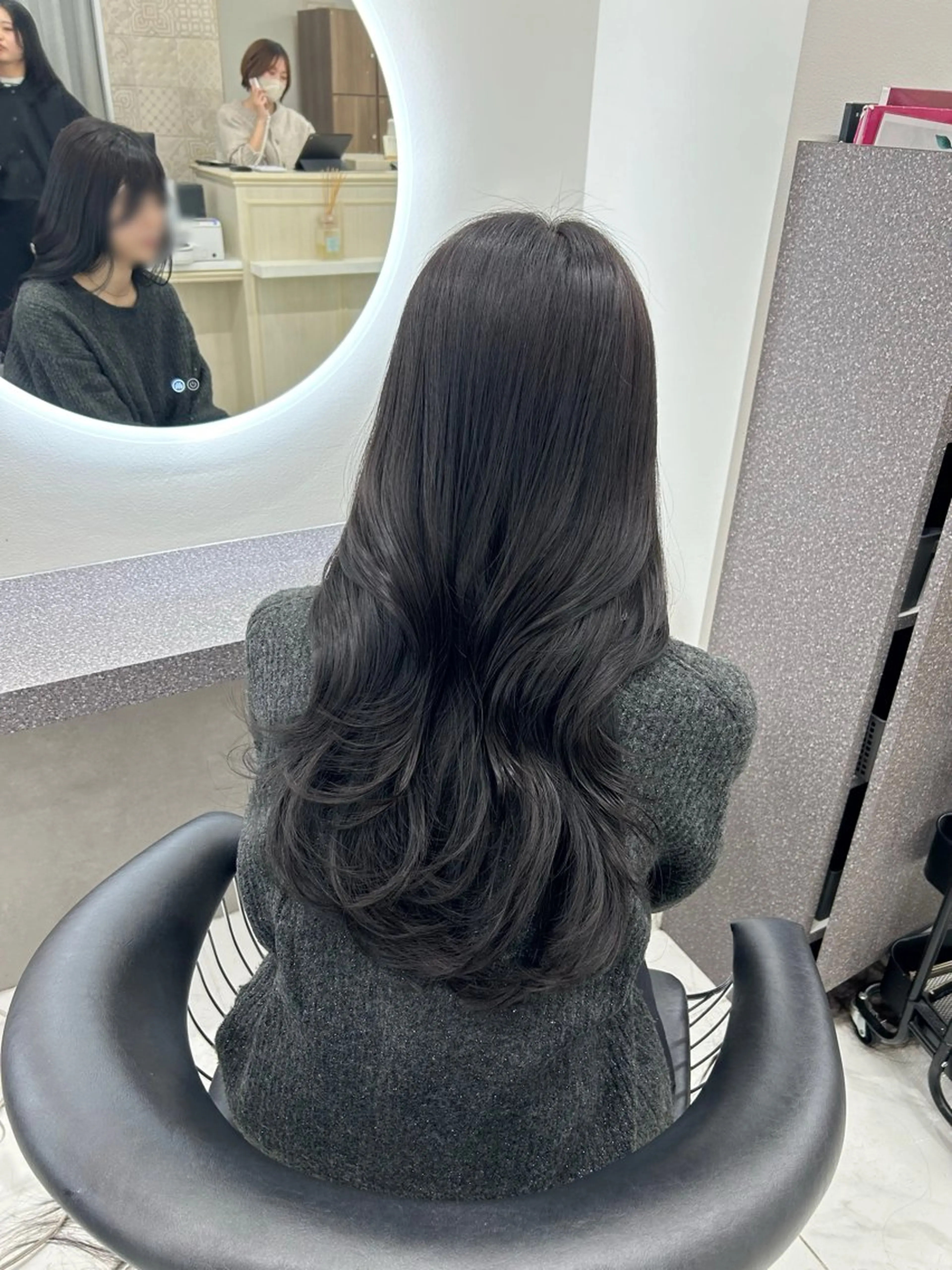 ロング レイヤーカット 田中沙樹/韓国ヘア/ 束感まつげ/梅田のマツエク・マツパデザイン