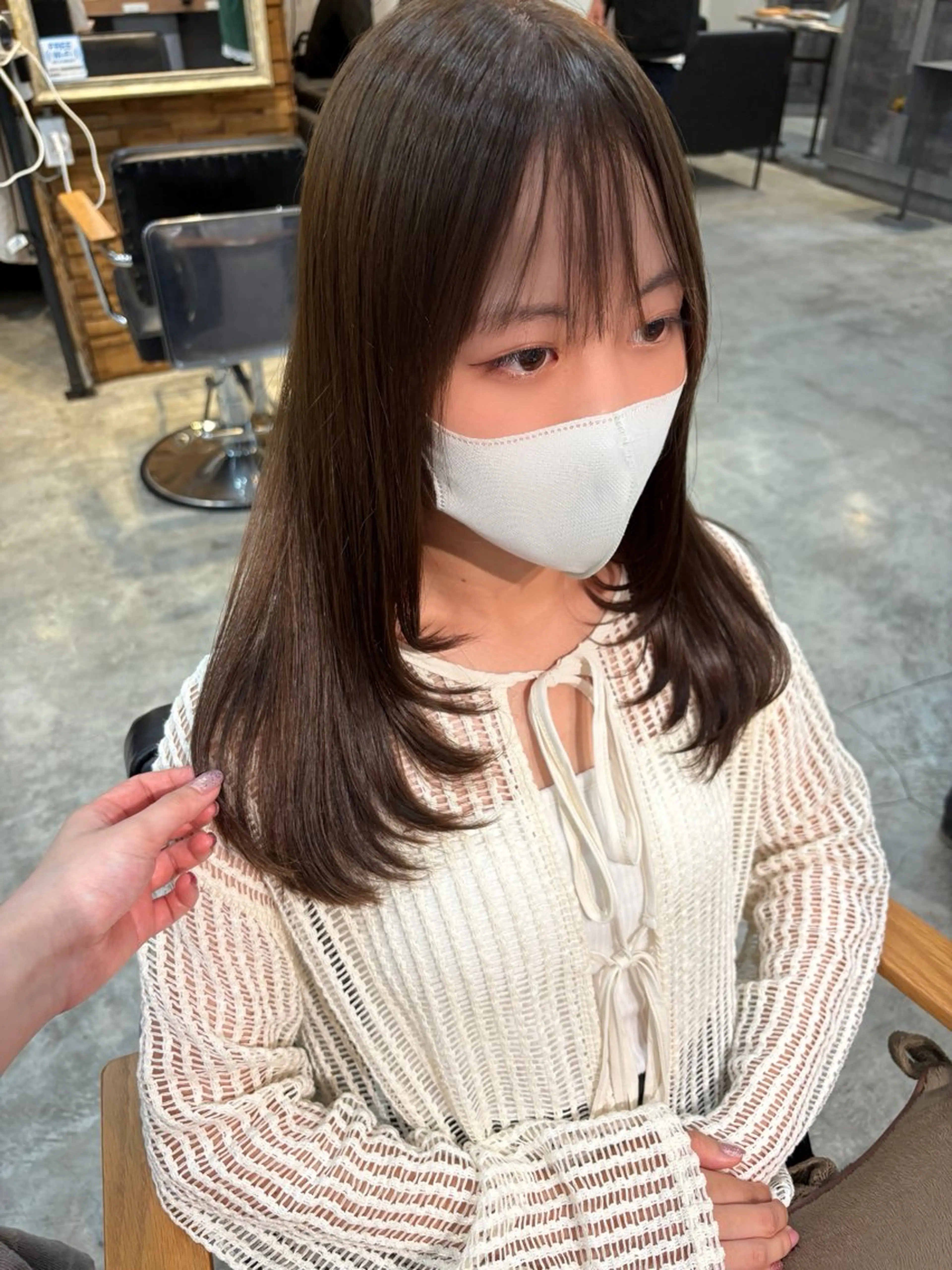 ロング カラー ベージュカラー ブリーチ 透明感カラー ダブルカラー ブリーチなしカラー カット ヘアカラー 顔周りカット ピンク カラー♡りりのヘアスタイル