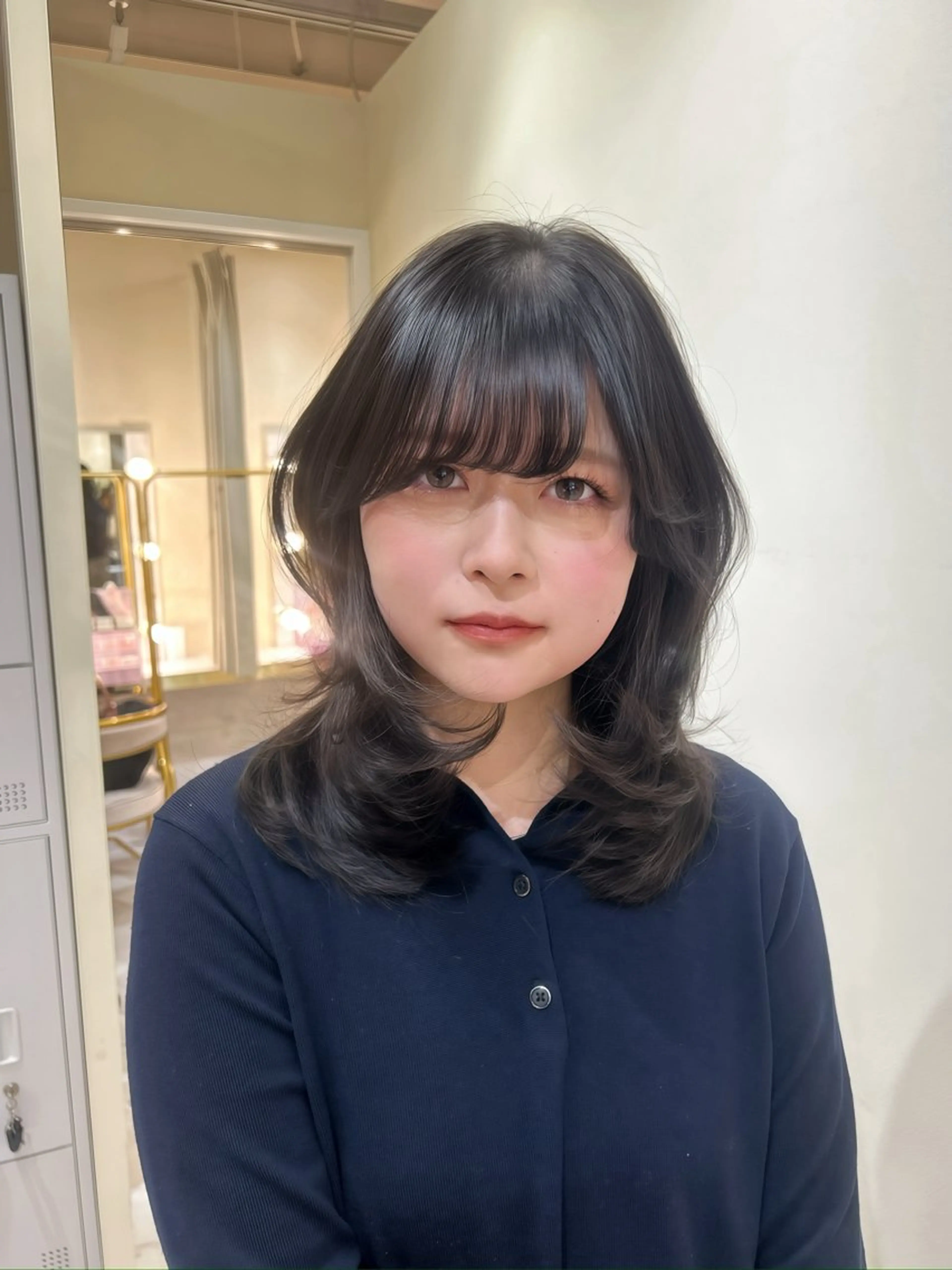 ミディアム hiyori🎀/艶 カラー/レイヤーのヘアスタイル