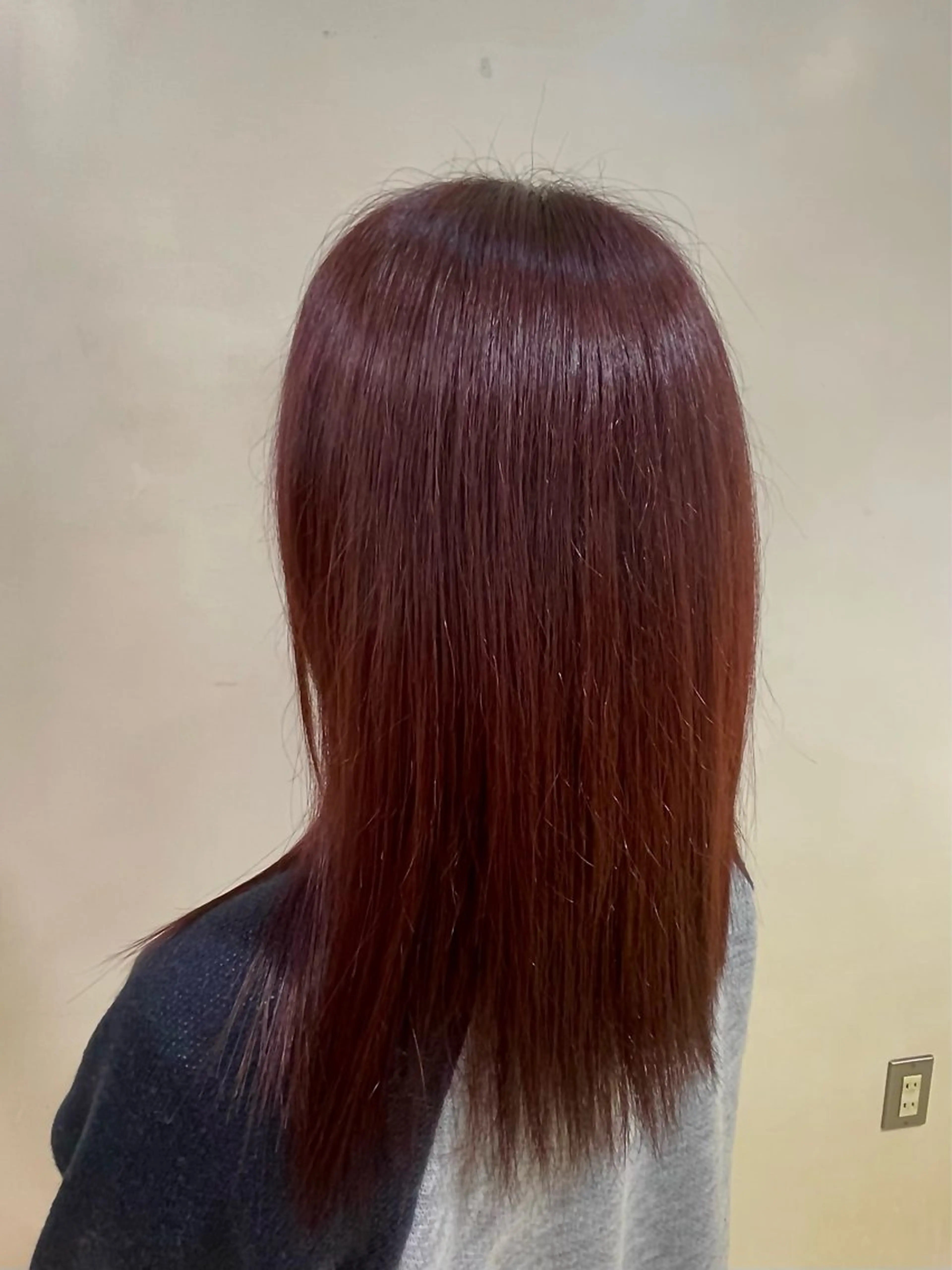 ロング カラー ブラウンカラー レッドカラー レッドブラウン ヘアカラー 山川 大翔のヘアスタイル