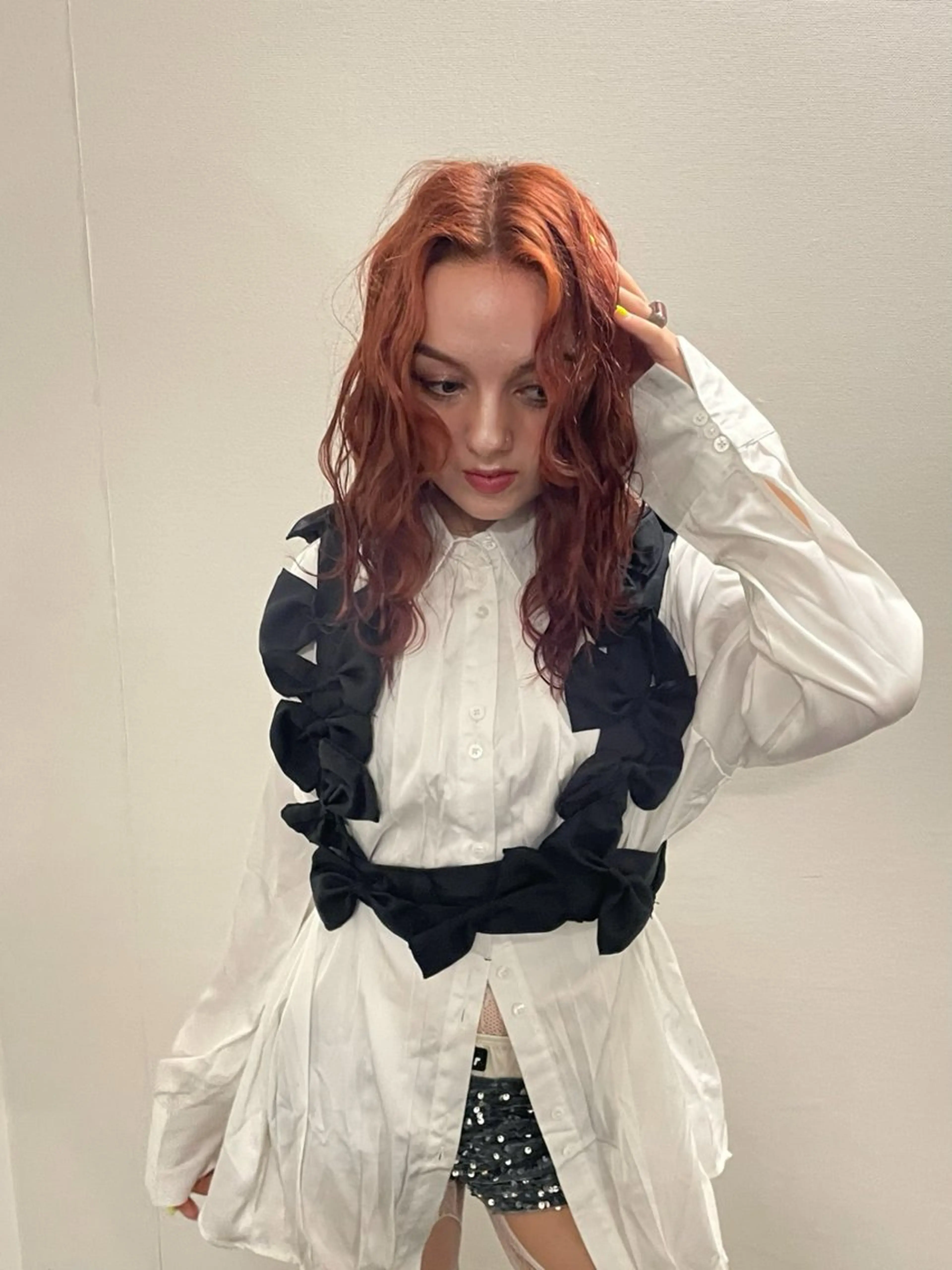 ミディアム カラー 韓国ヘア/透明感カラ ー/メンズレディースのヘアスタイル