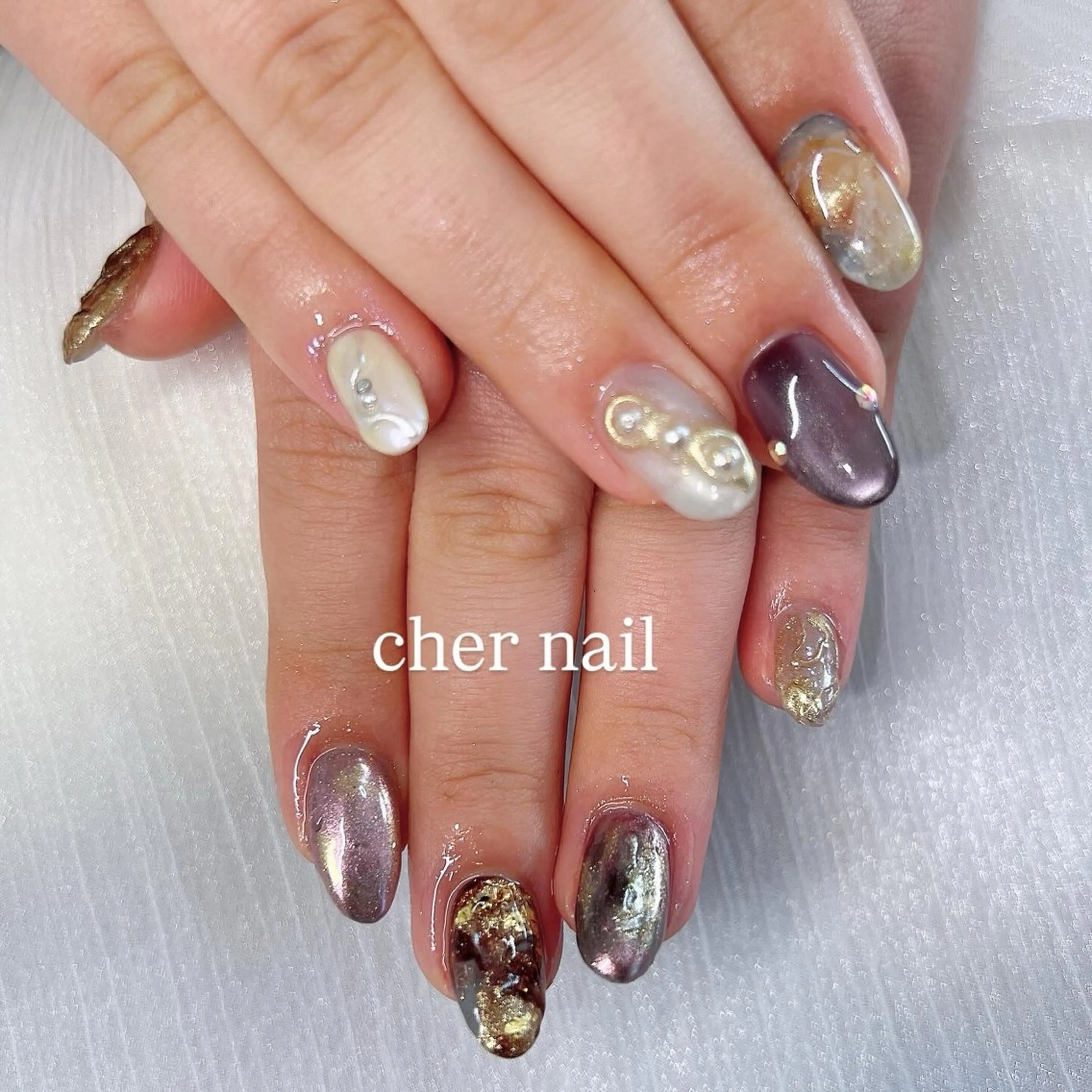 ネイル ハンドネイル CHER NAIL(シェルネイル)所属・cher loydのネイルデザイン