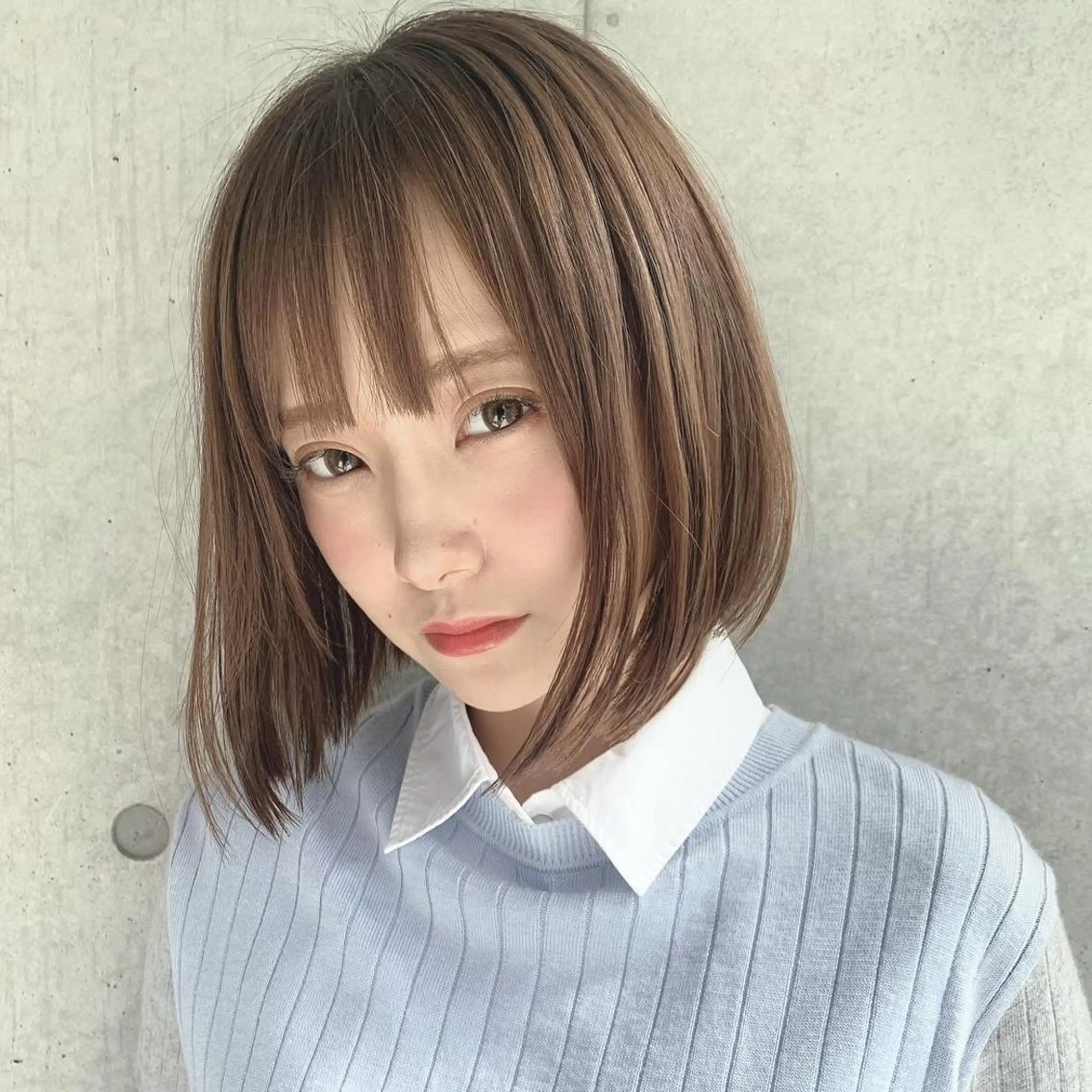 【5月限定クーポン🌿】ナチュラルな雰囲気に🌿丸みとラインのあるボブカット✖️ワンカラー✖️ハホニコTr🌿の写真