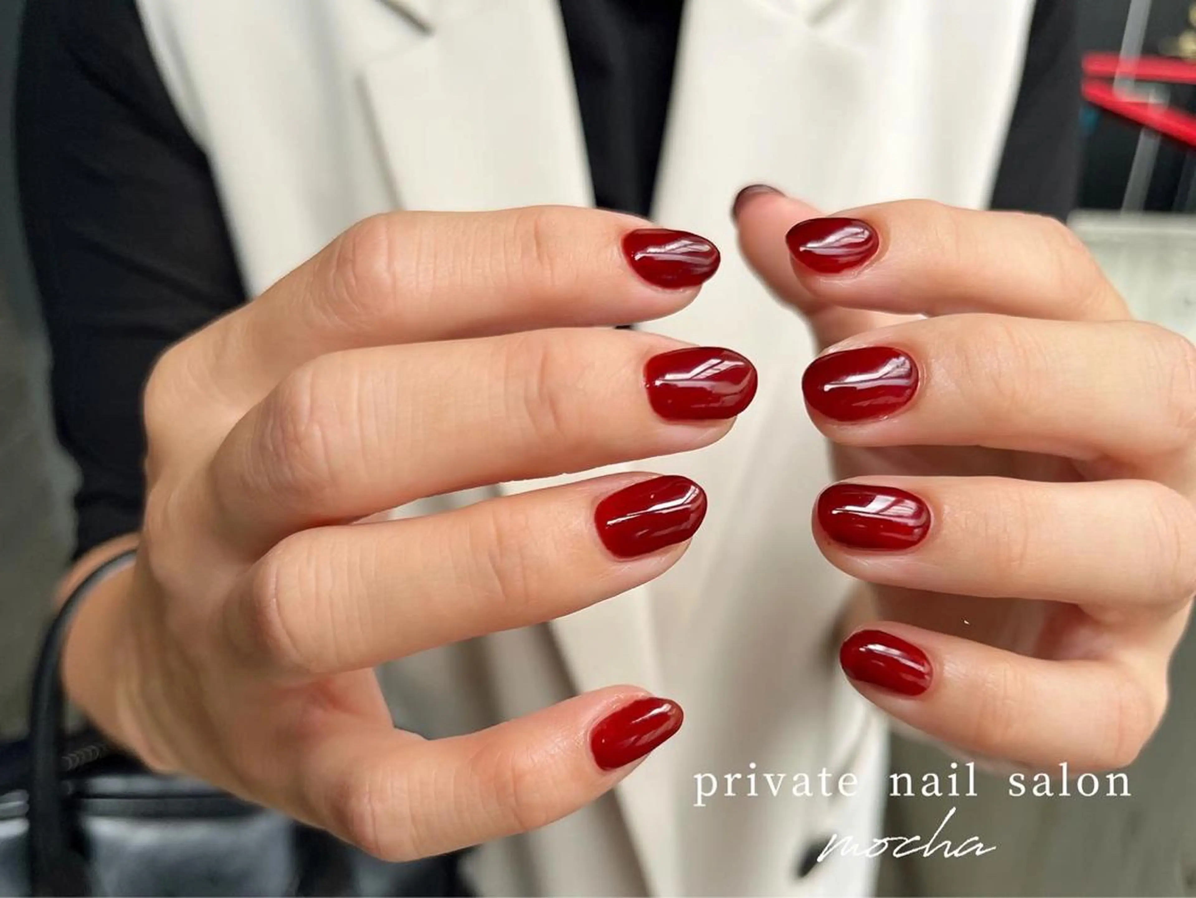 ネイル アートネイル カジュアル チークネイル フレンチネイル ジェルネイル ハンドネイル mocha nailのネイルデザイン