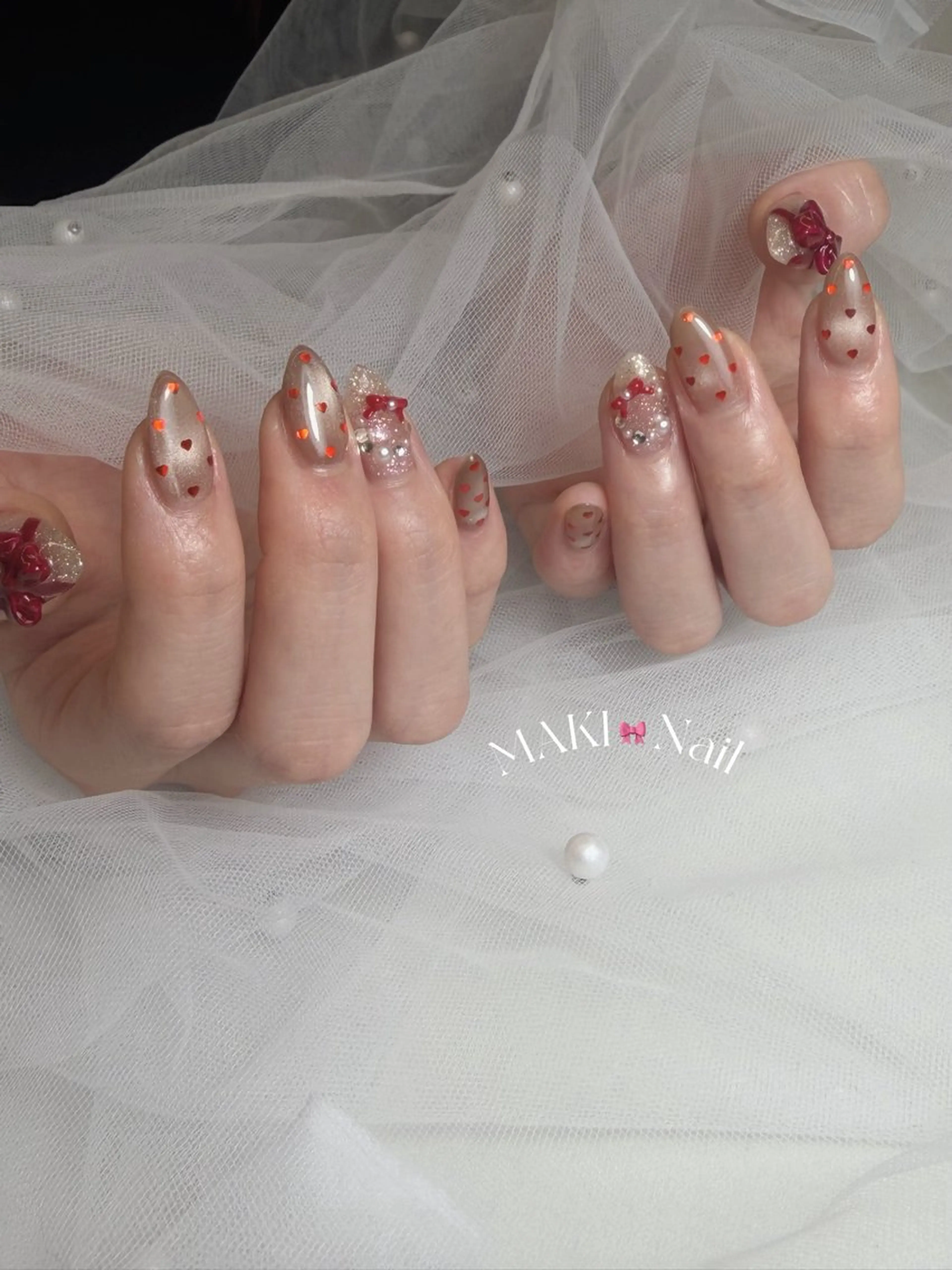 ネイル 冬ネイル ハンドネイル MAKI🎀Nail 堺筋本町/心斎橋のネイルデザイン