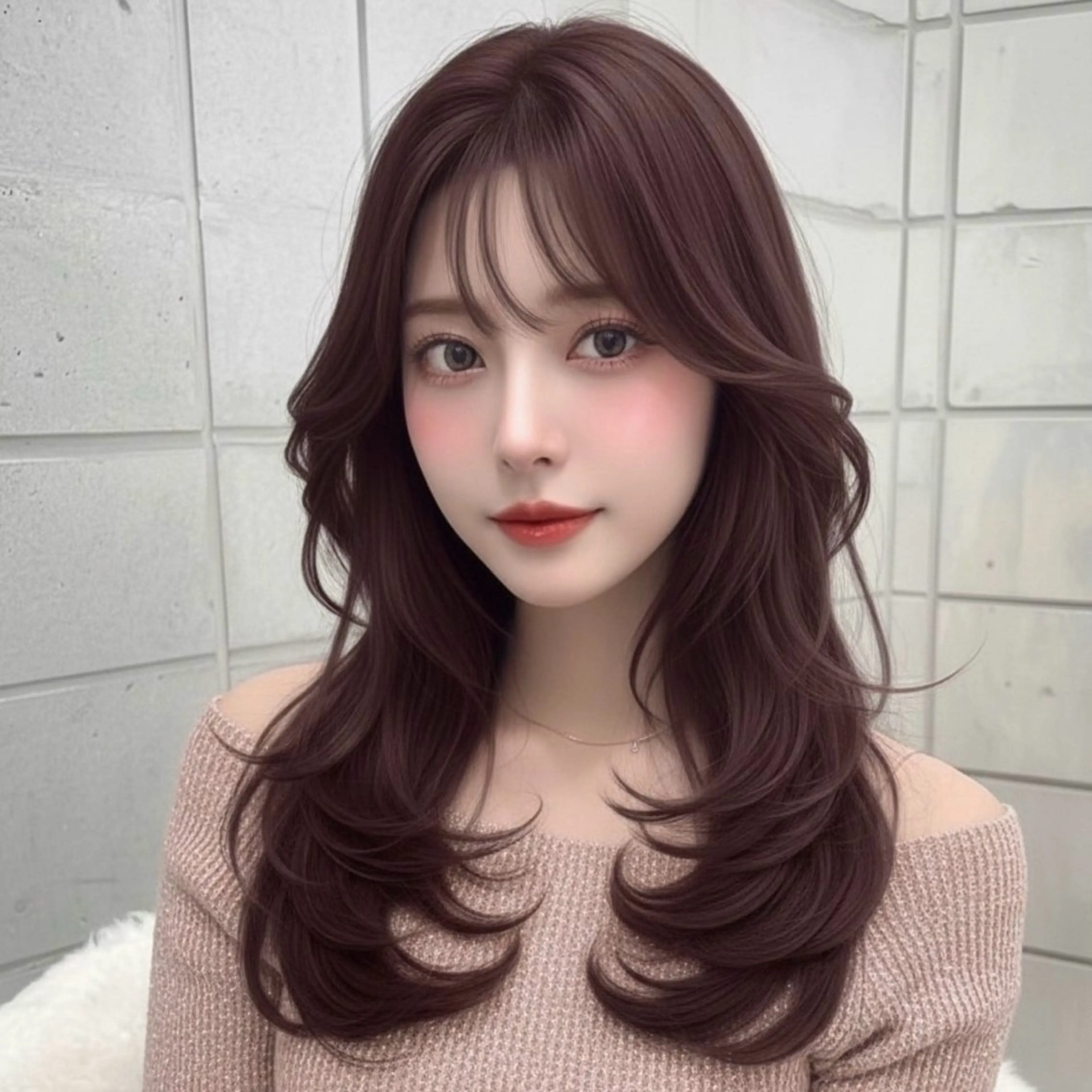 ロング カラー カット ヘアカラー トリートメント 艶カラー/ マツエクrisa🎀のヘアスタイル