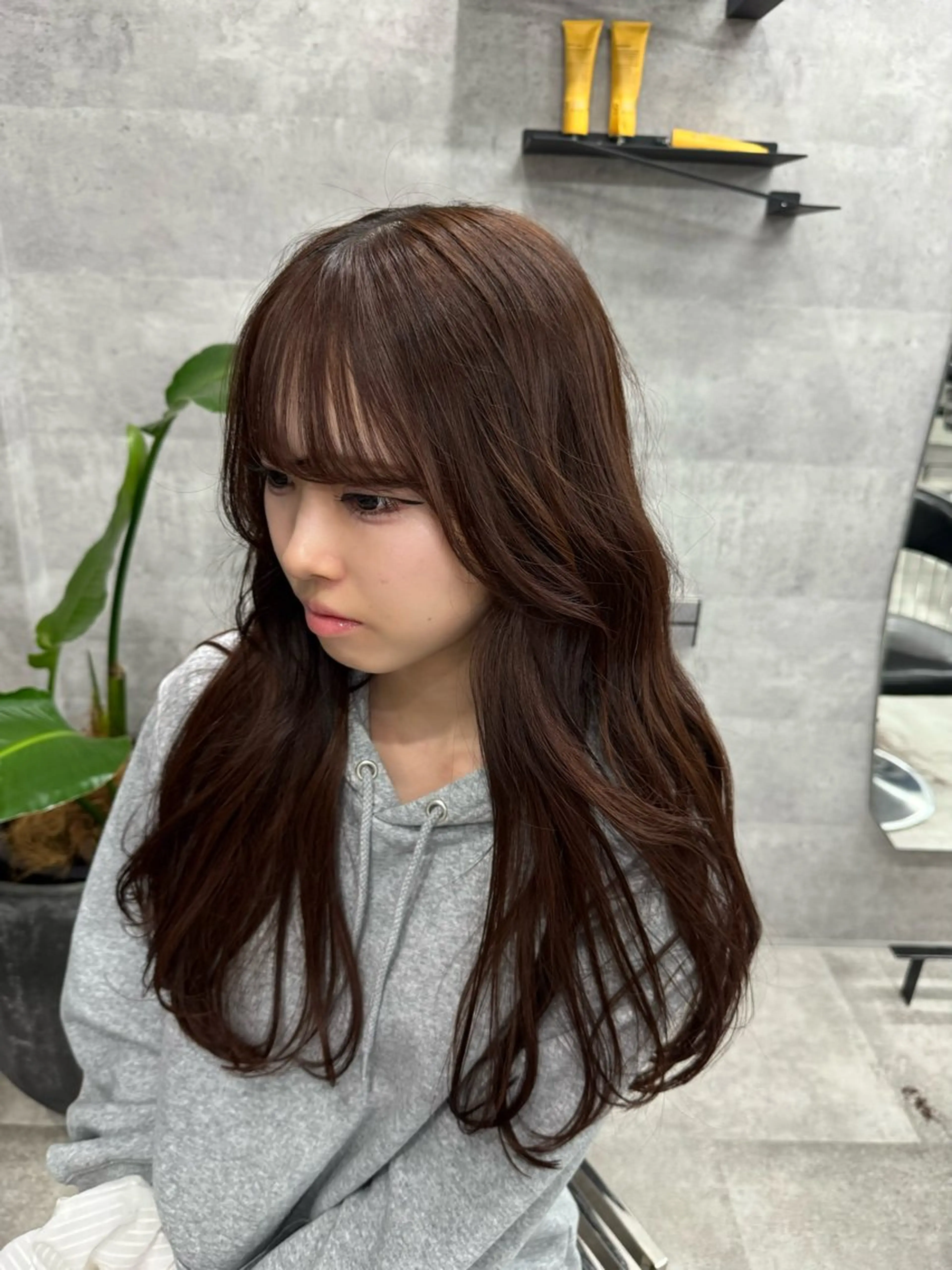 ロング カラー あなたのお悩み改善" You"💚❤️💛のヘアスタイル