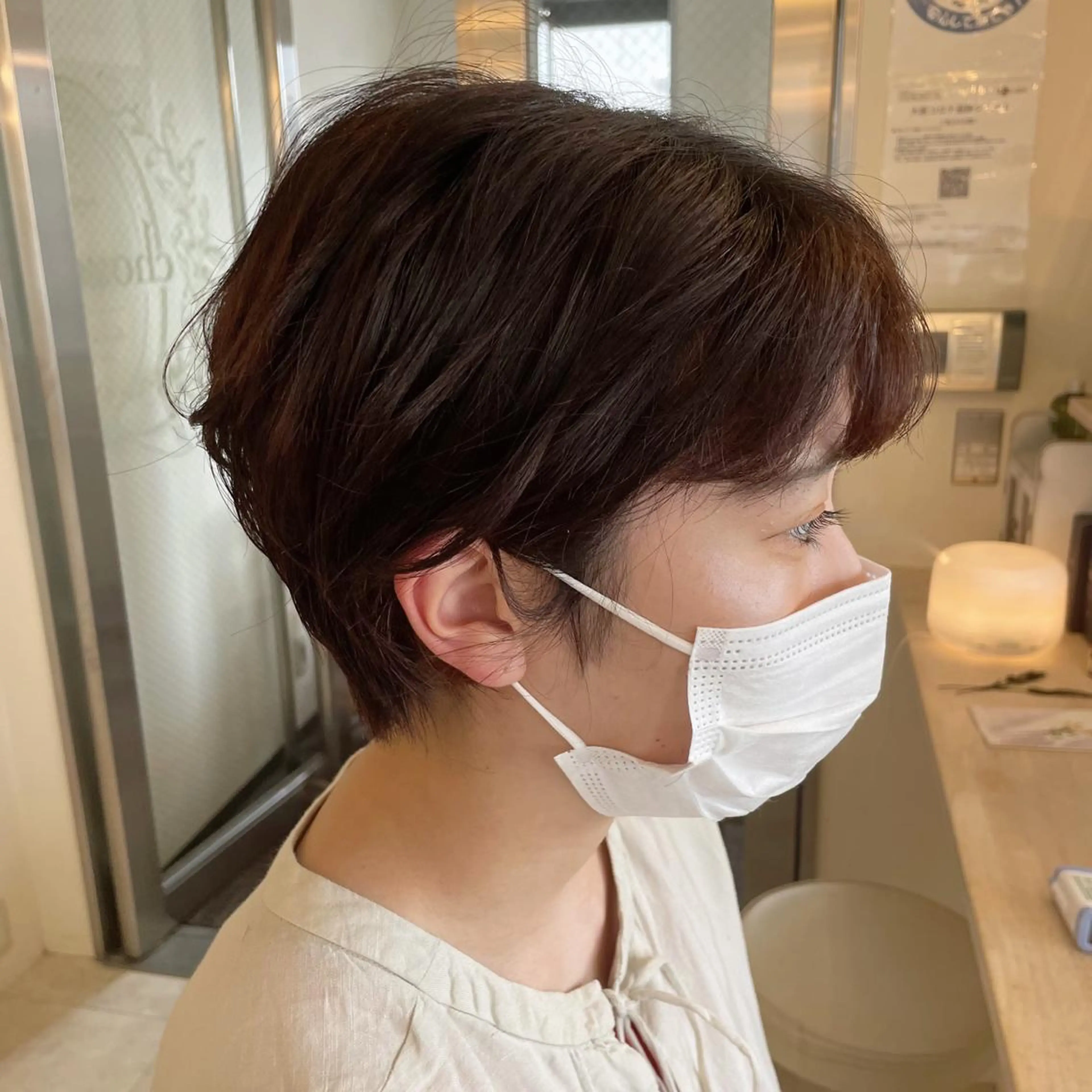 ショート カラー ハンサムショート ショートヘア カット ヘアカラー ボブウルフ／ボブ Satsuki【名駅のヘアスタイル