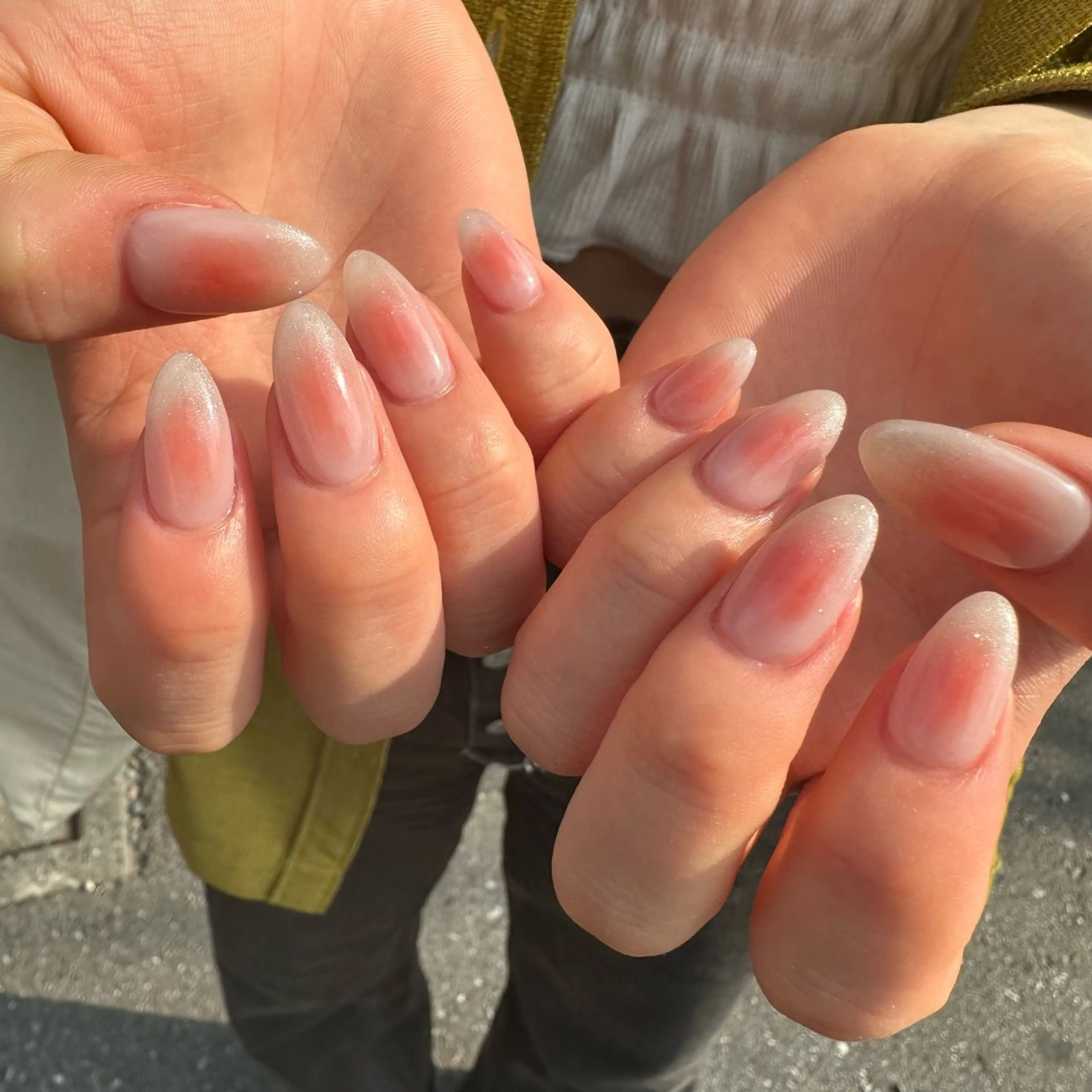 ネイル ジェルネイル 氷ネイル・うるうるネイル 韓国ネイル ラメ(グリッター) ミラーネイル ニュアンスネイル 💅🏻yuuiのネイルデザイン