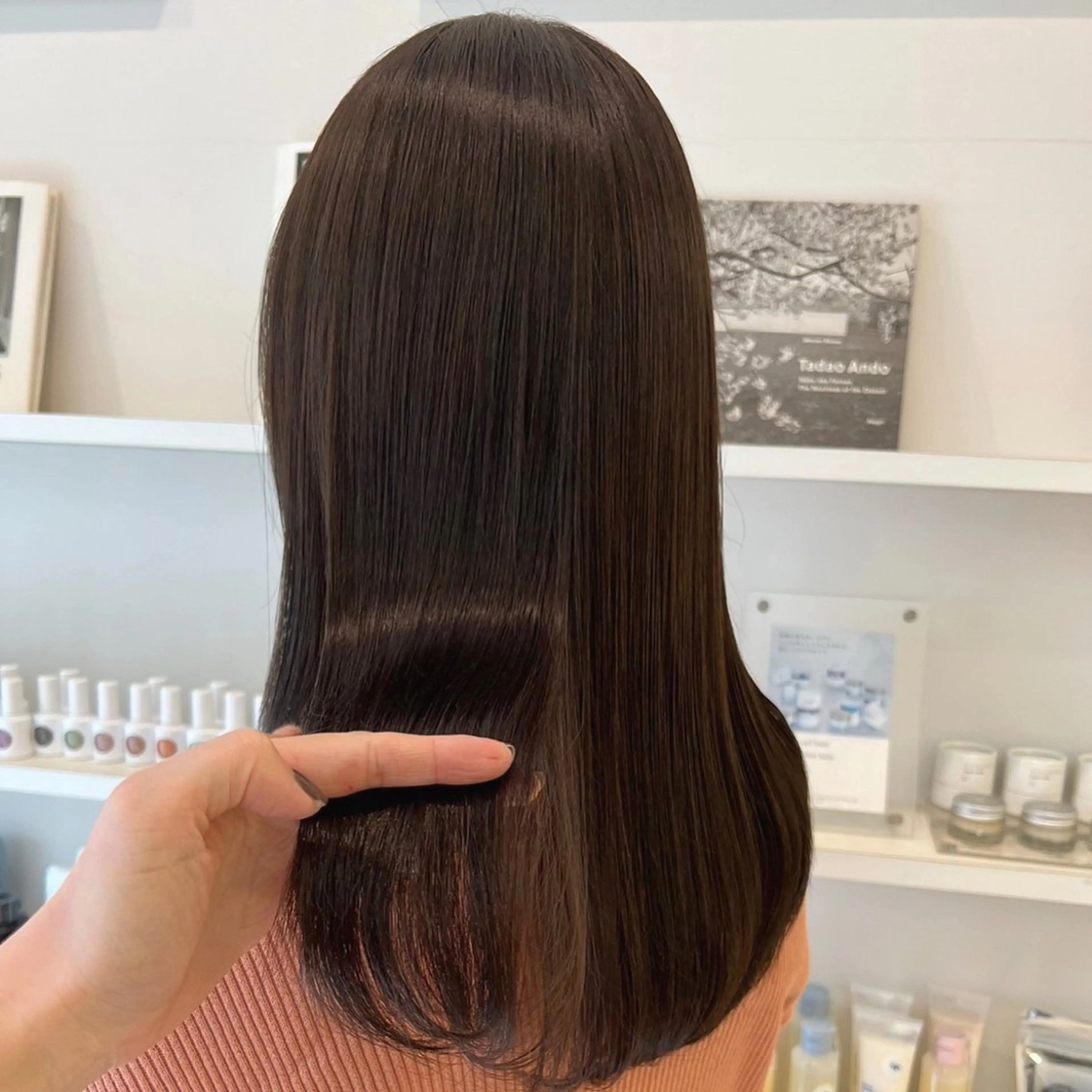 セミロング 髪質改善 トリートメント カット 縮毛矯正 ParveMix¦ 出石 菜々🥂のヘアスタイル