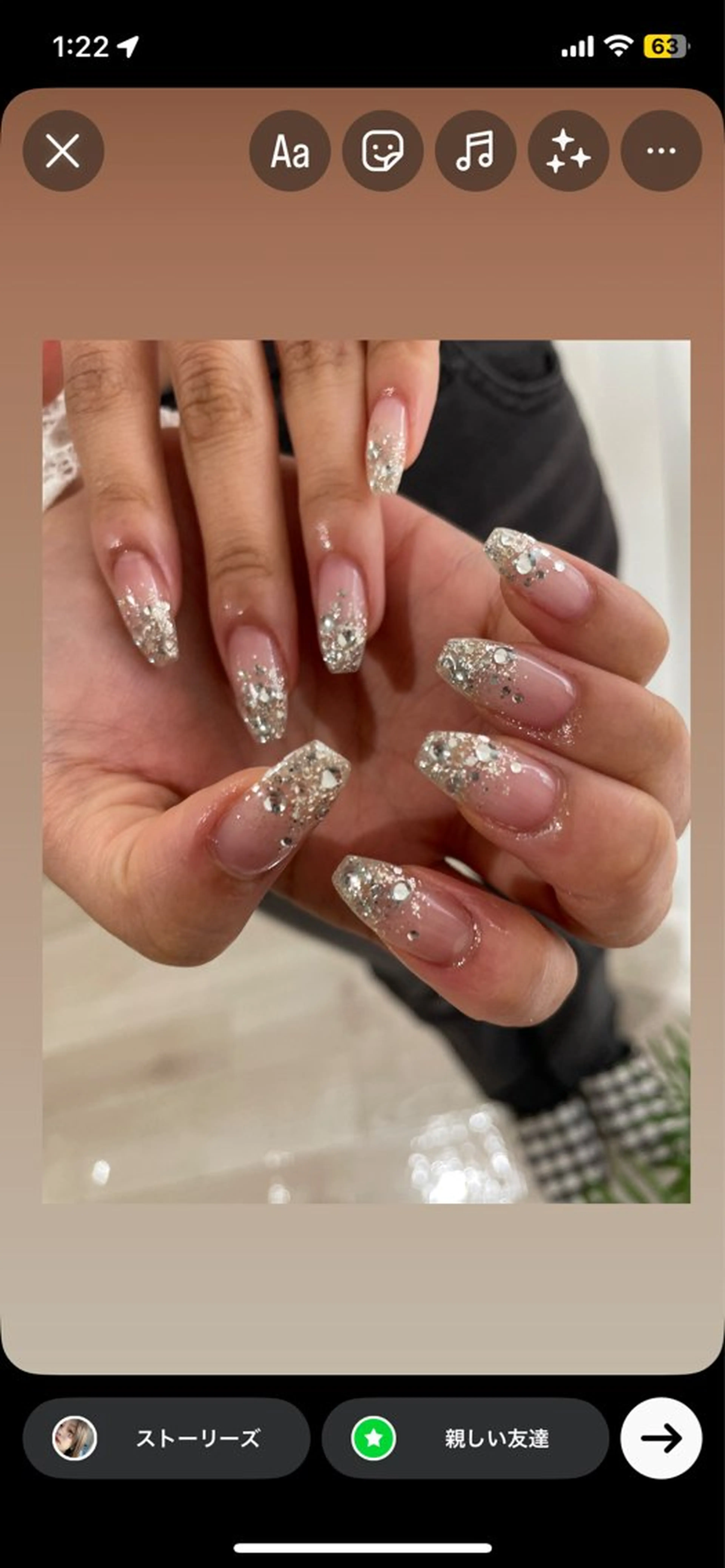 ネイル フラッシュネイル キラキラネイル nail salon CIELのネイルデザイン