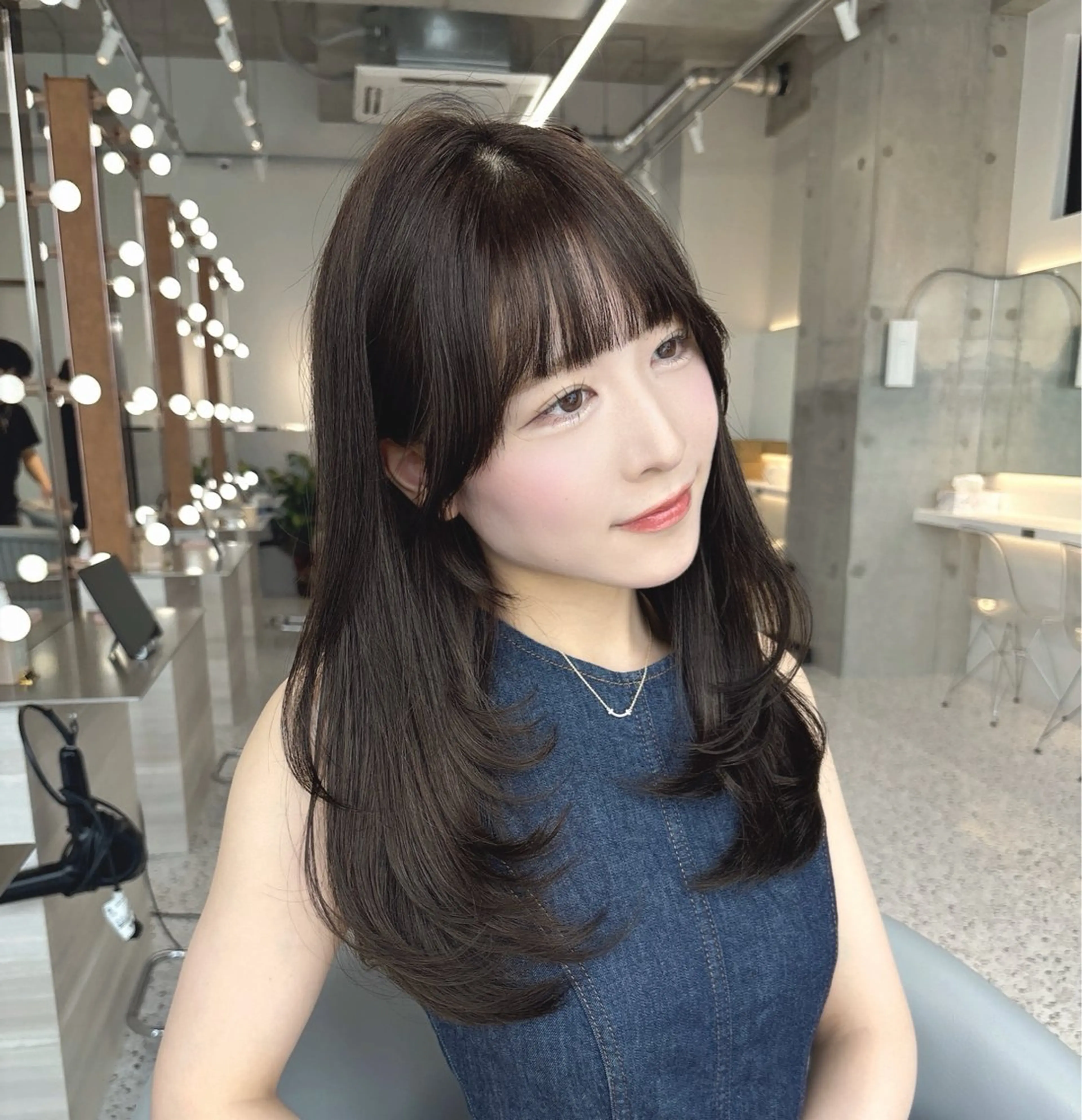 ロング 韓国風ヘア レイヤーカット 🎀透明感ブラウ ンshizuka🎀のヘアスタイル