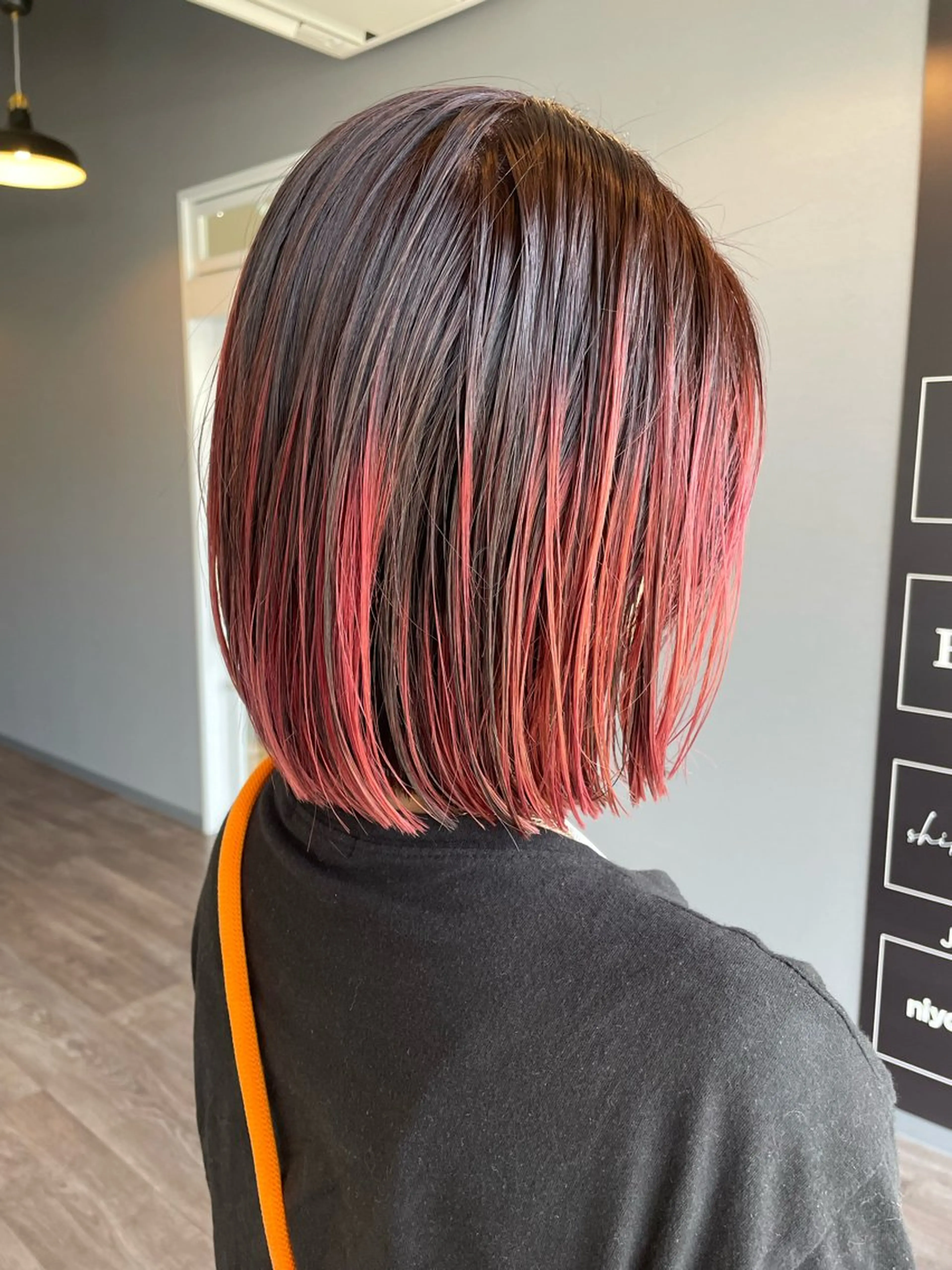 ミディアム カラー 艶カラー🌙縮毛矯正 /ボブ【Reina】のヘアスタイル