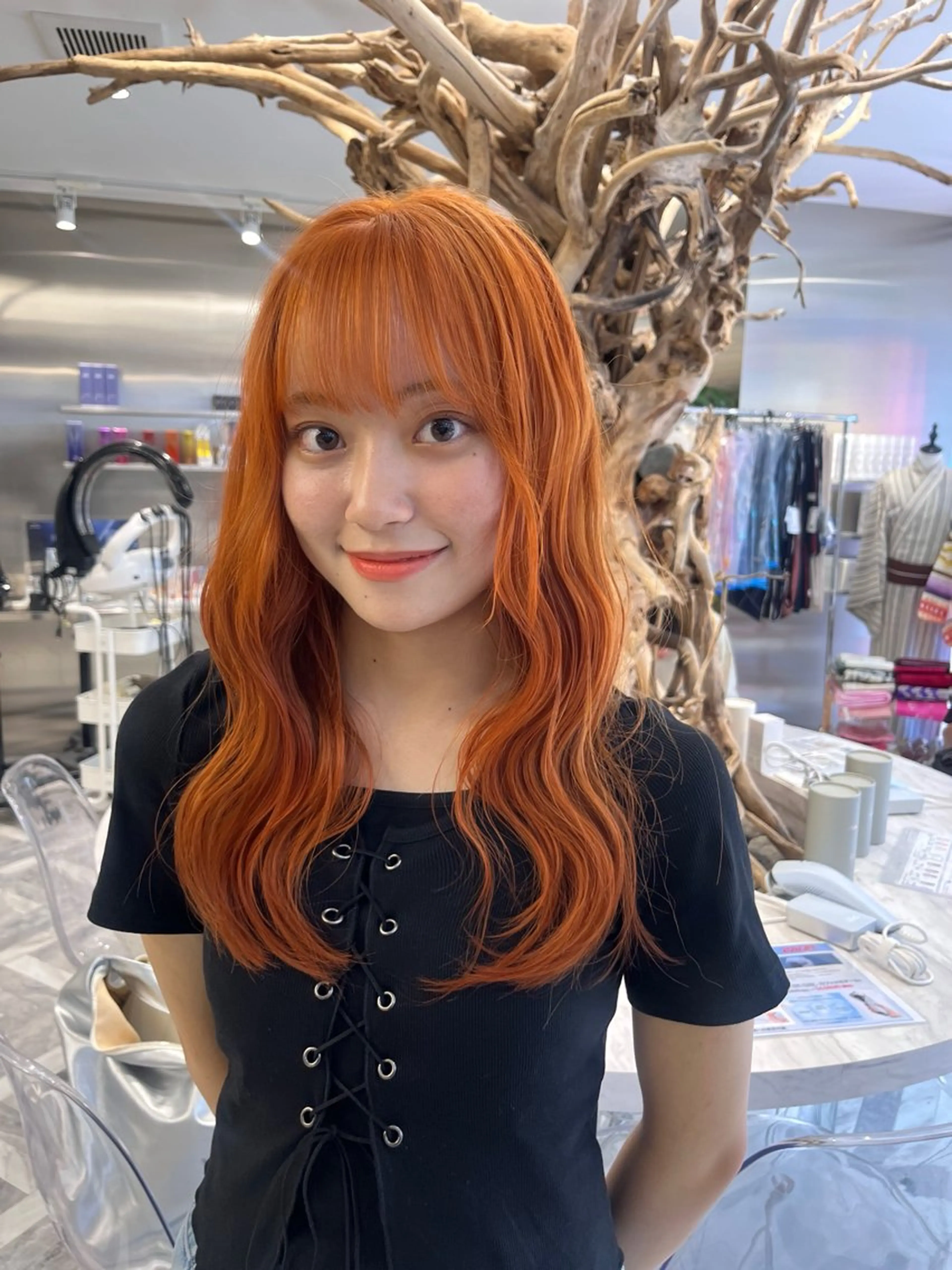 ロング カラー ヘアアレンジ ヘアカラー mai🤍縮毛酸性ス トレート/アイリストのヘアスタイル