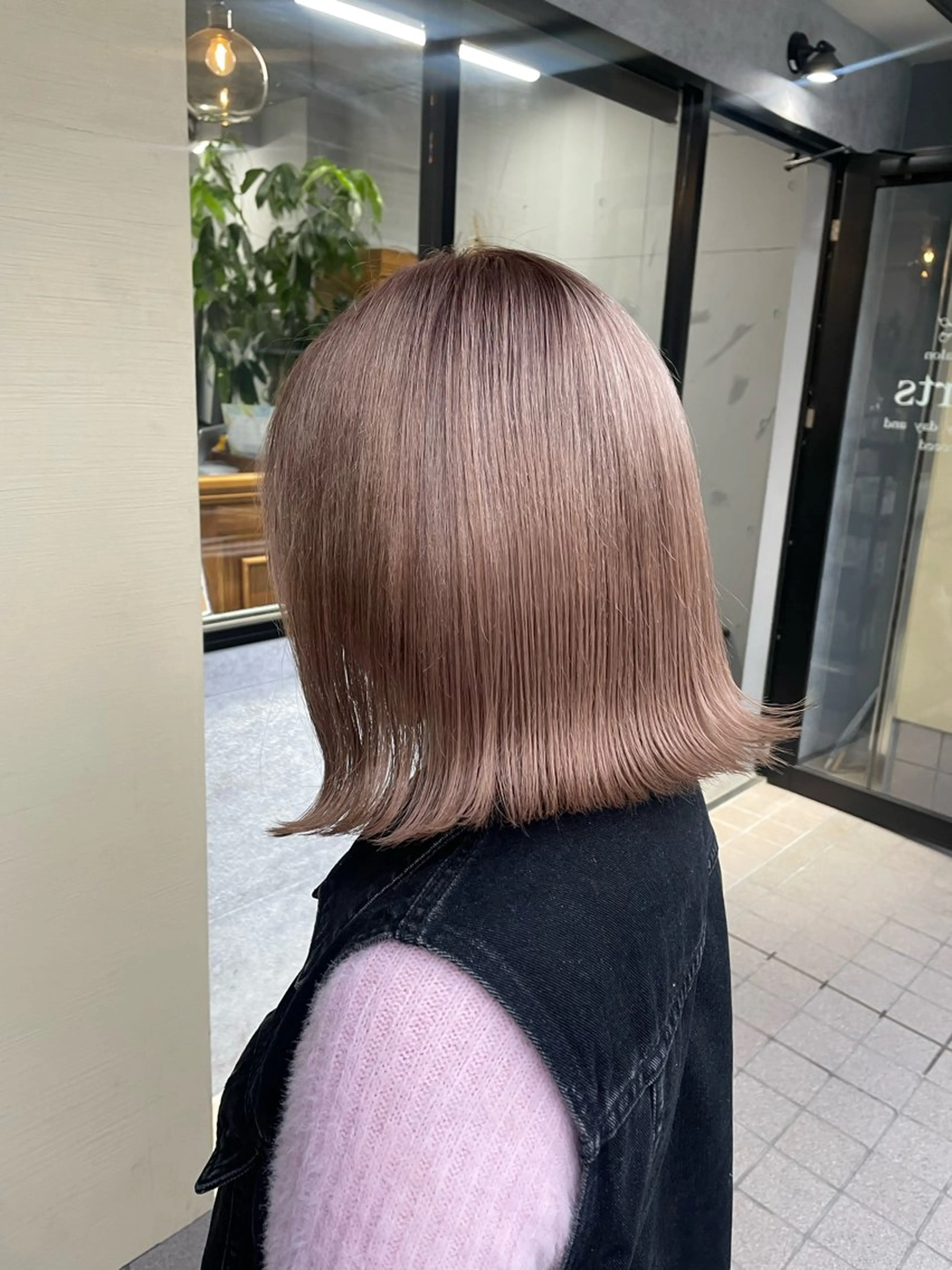 ミディアム カラー ベージュカラー ピンクカラー ピンクベージュ darts所属・マツダ レンのヘアスタイル