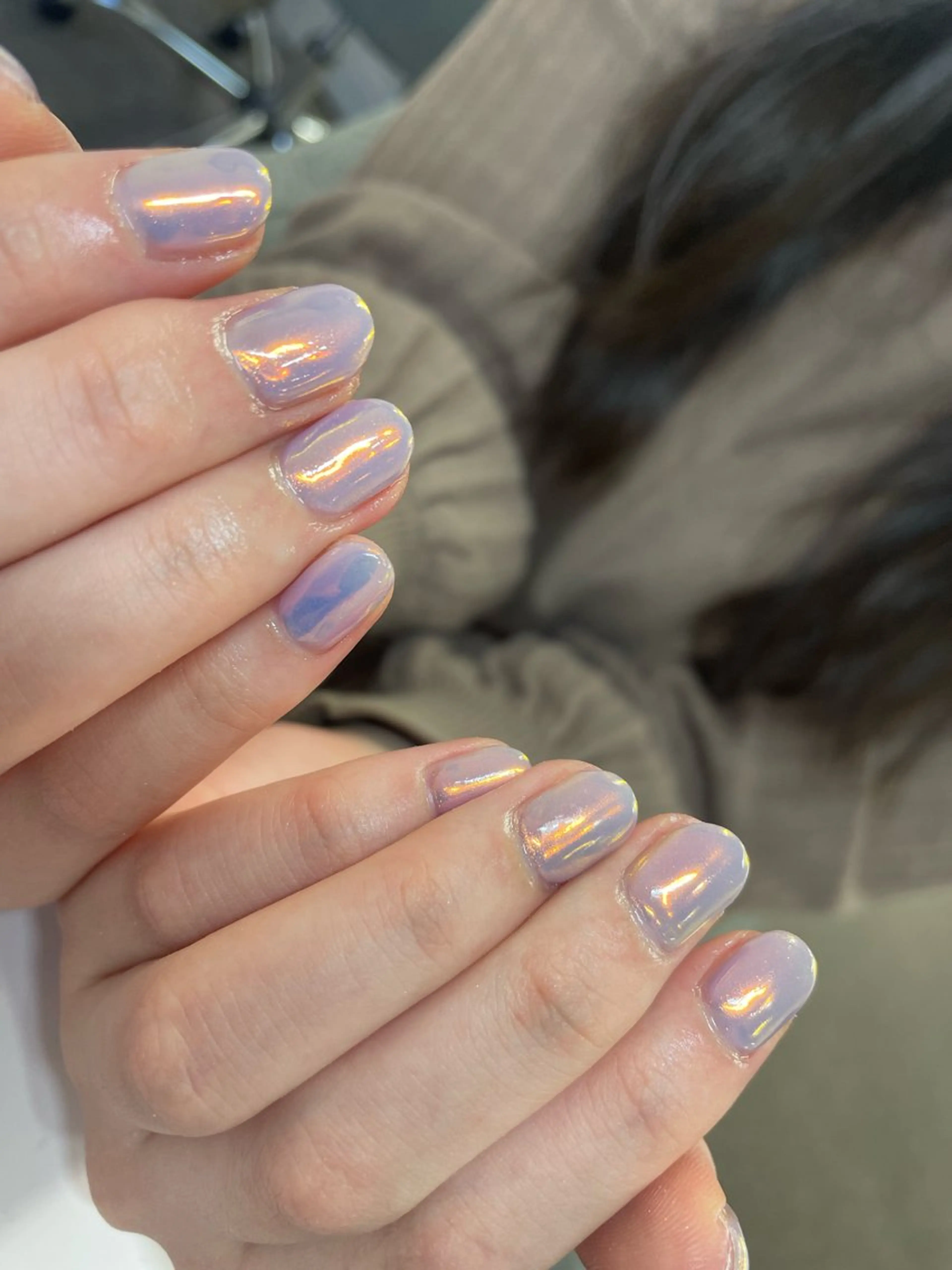 ネイル オーロラネイル キラキラネイル ミラーネイル ワンカラーネイル tsumeasobi所属・tsumeasobi 🪬macoのネイルデザイン