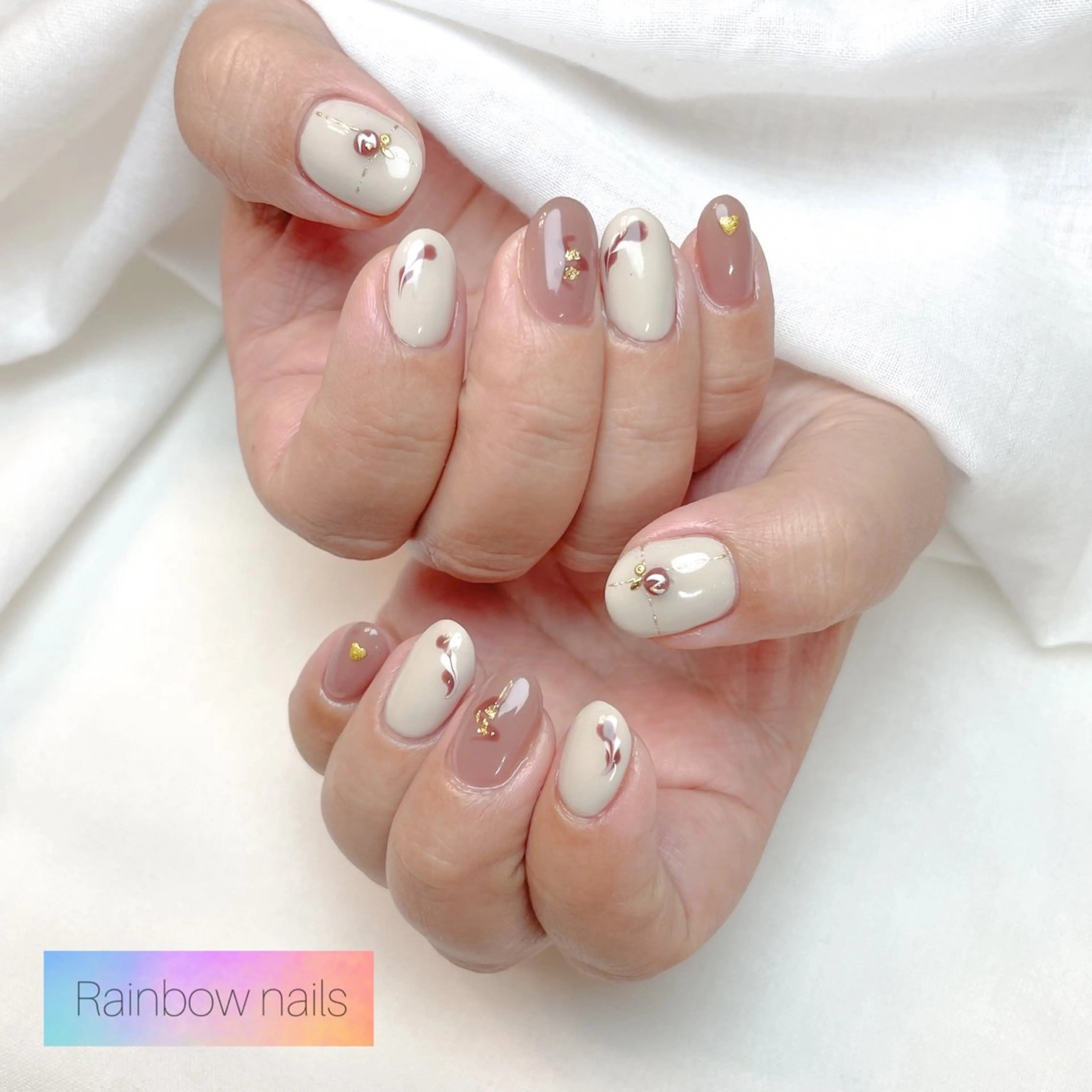 ネイル Rainbow nailsくろちゃんのネイルデザイン