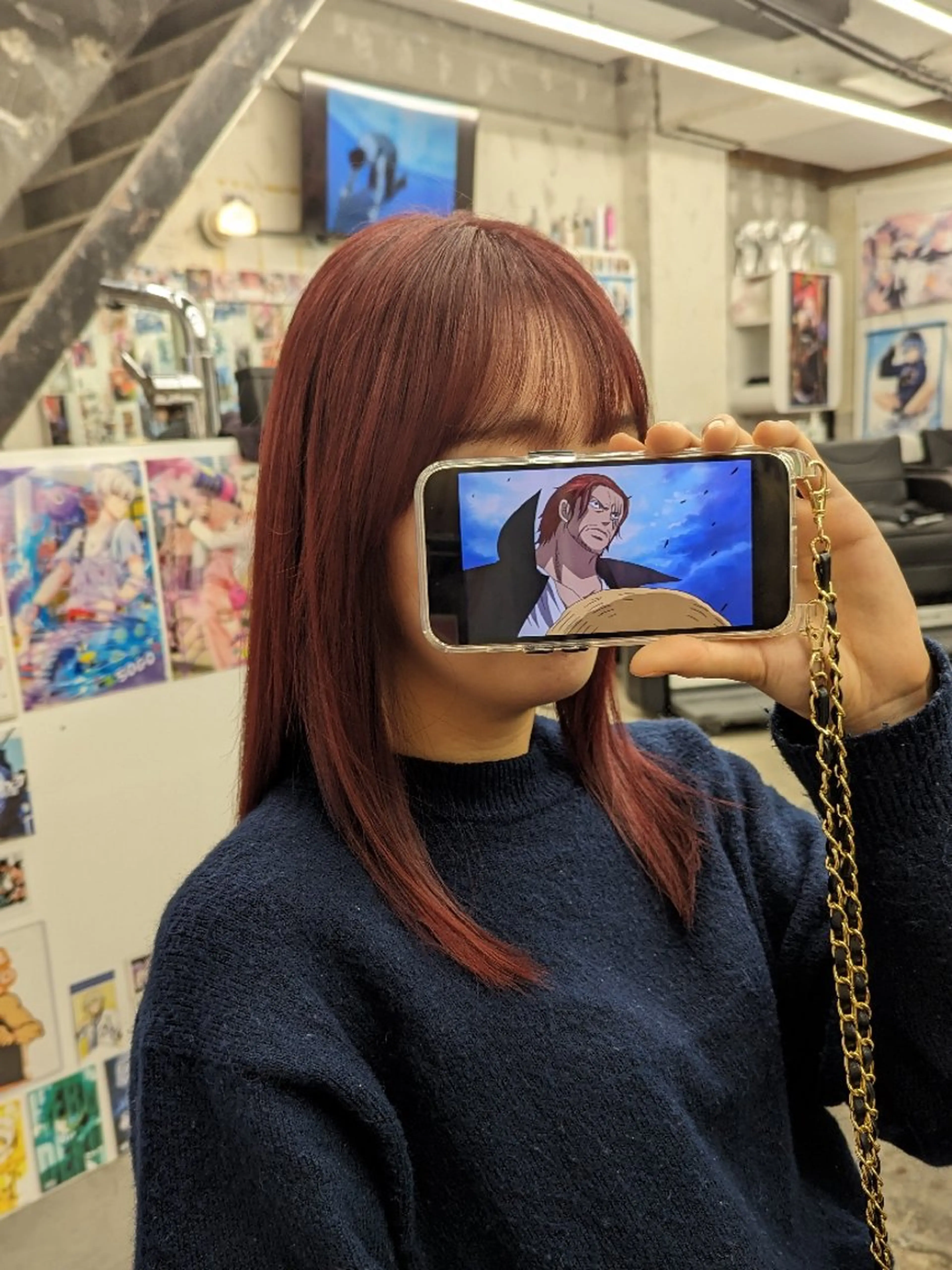 カラー セミロング オレンジ 推しカラー🦉にじさ んじカラー🌈🕒✨のヘアスタイル