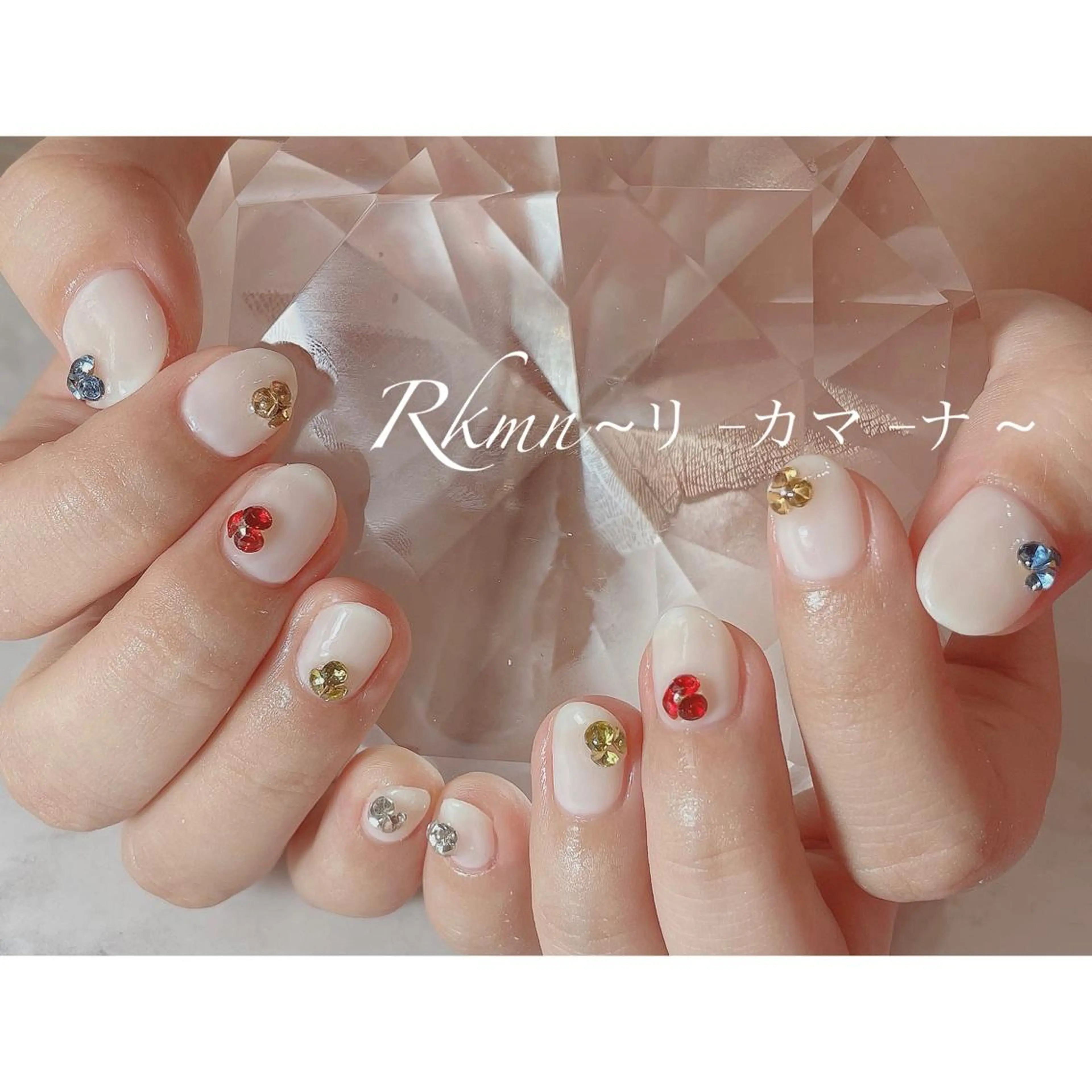 ネイル アートネイル ワンカラーネイル 春ネイル ホワイト ハンドネイル フットネイル ハンドケア Rkmn ~リ-カマ-ナ~のネイルデザイン