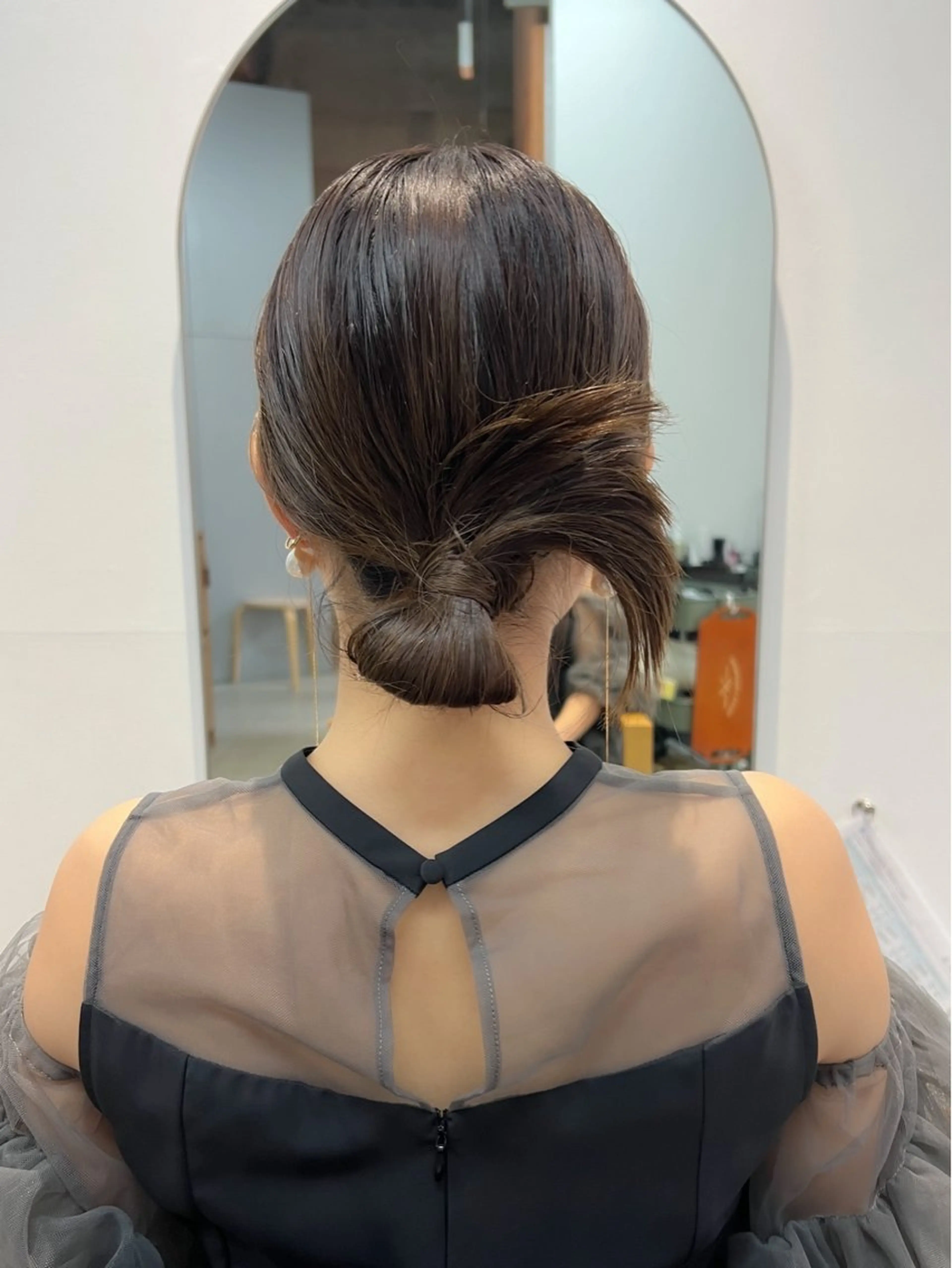 セミロング ヘアアレンジ ヘアセット le'a所属・谷町/Le'a /竹原しおなのヘアスタイル