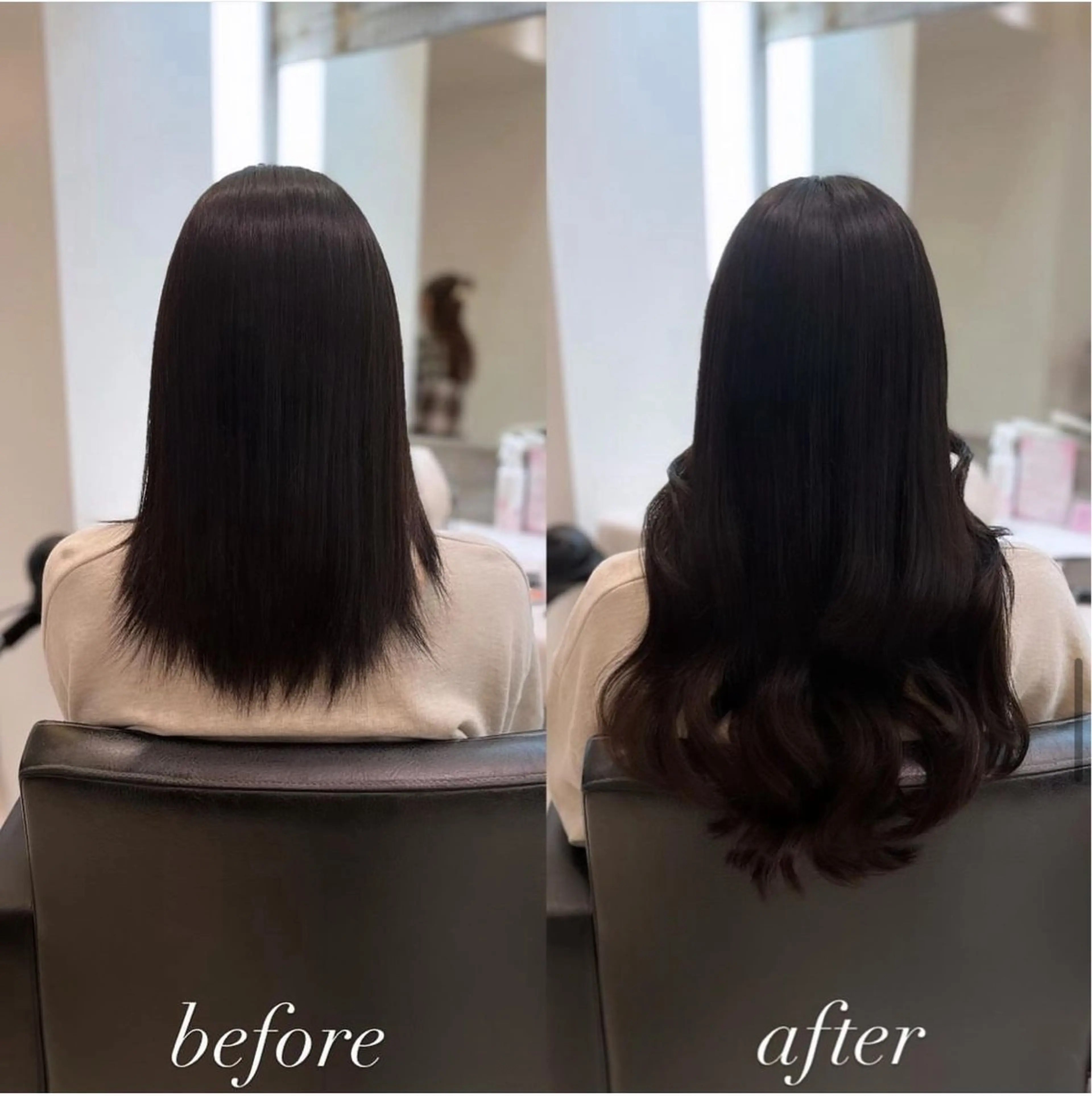 セミロング エクステ 濱川響太レディース カットモデルのヘアスタイル