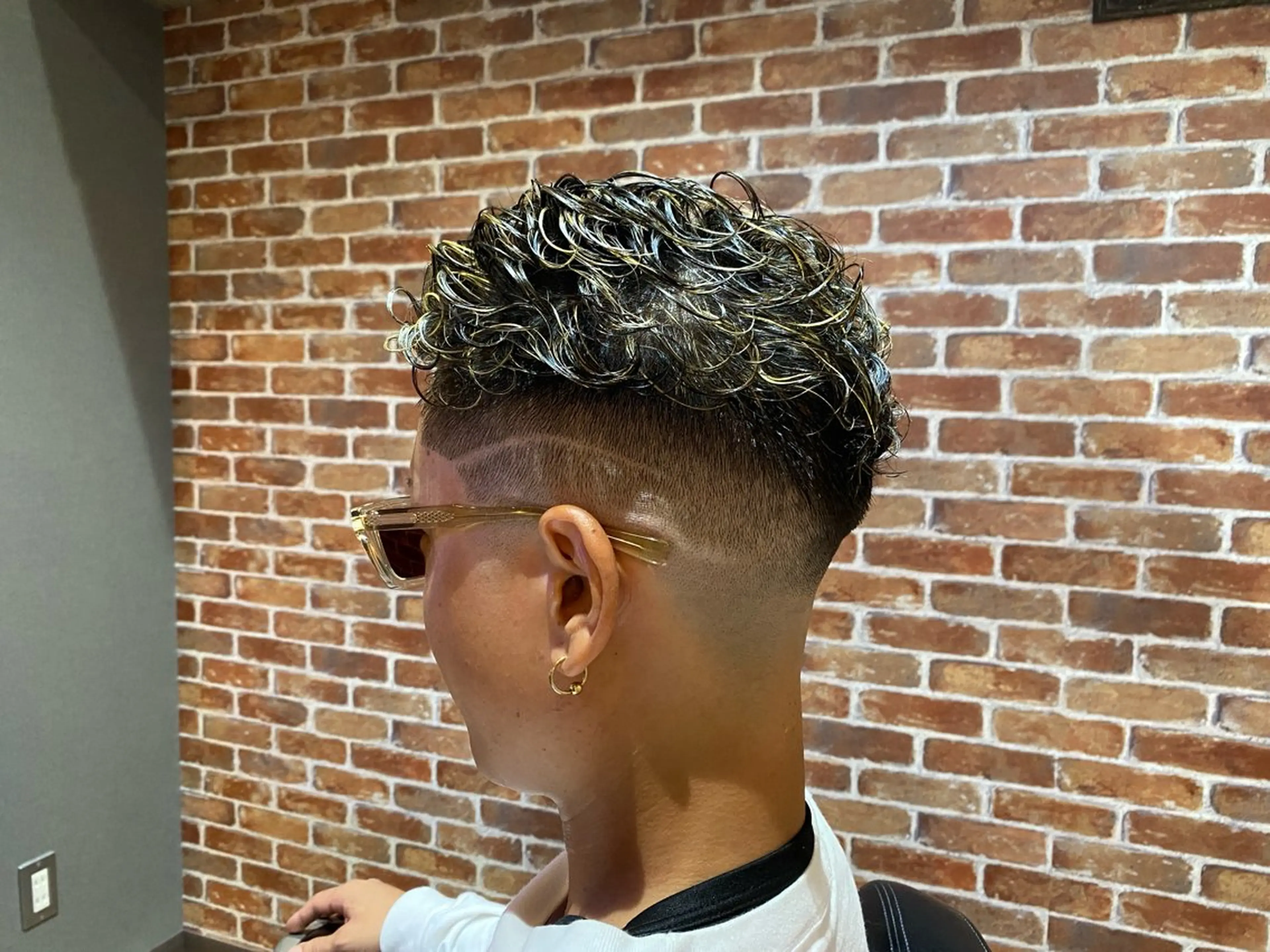 ショート カラー パーマ メンズ メンズメッシュ メンズパーマ メッシュ なかで りゅうのすけのヘアスタイル