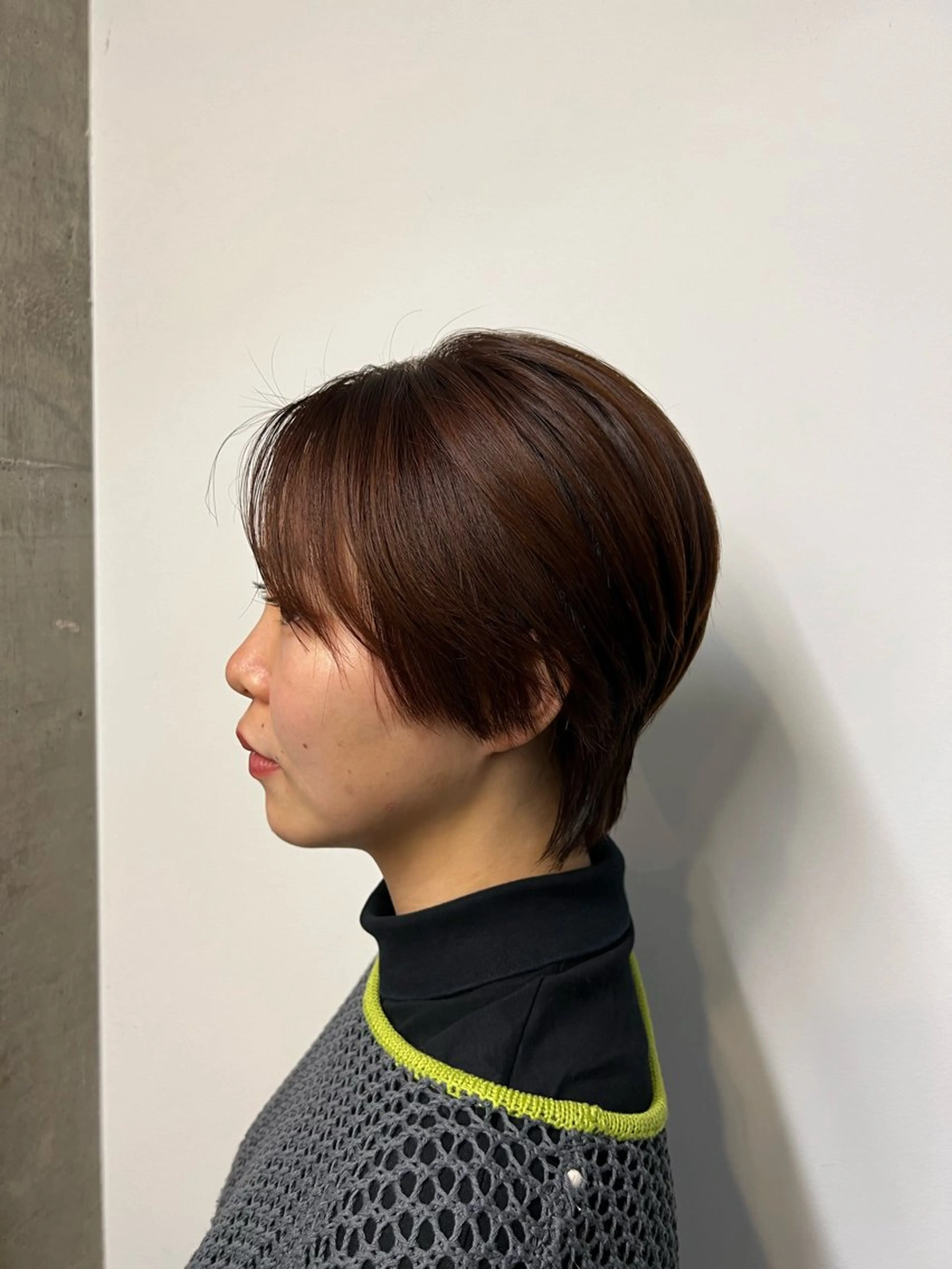 ショート ハンサムショート オレンジブラウン ショートヘア 土田かほ/本日🈳 透明感カラー🍃のヘアスタイル