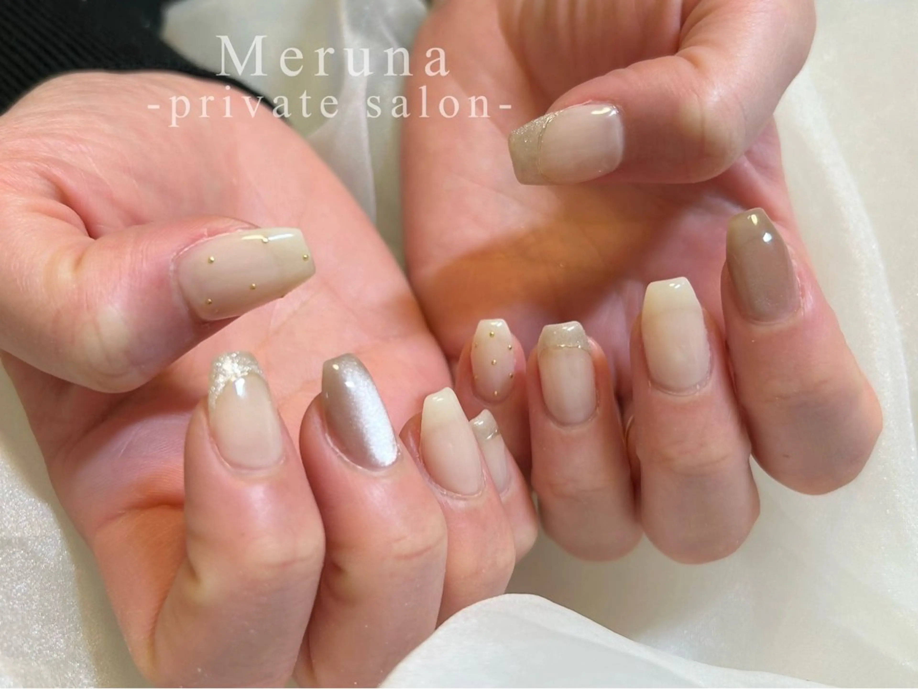 ネイル マグネットネイル オフィスネイル ハンドネイル Meruna .ﾒﾙｰﾅ.のネイルデザイン