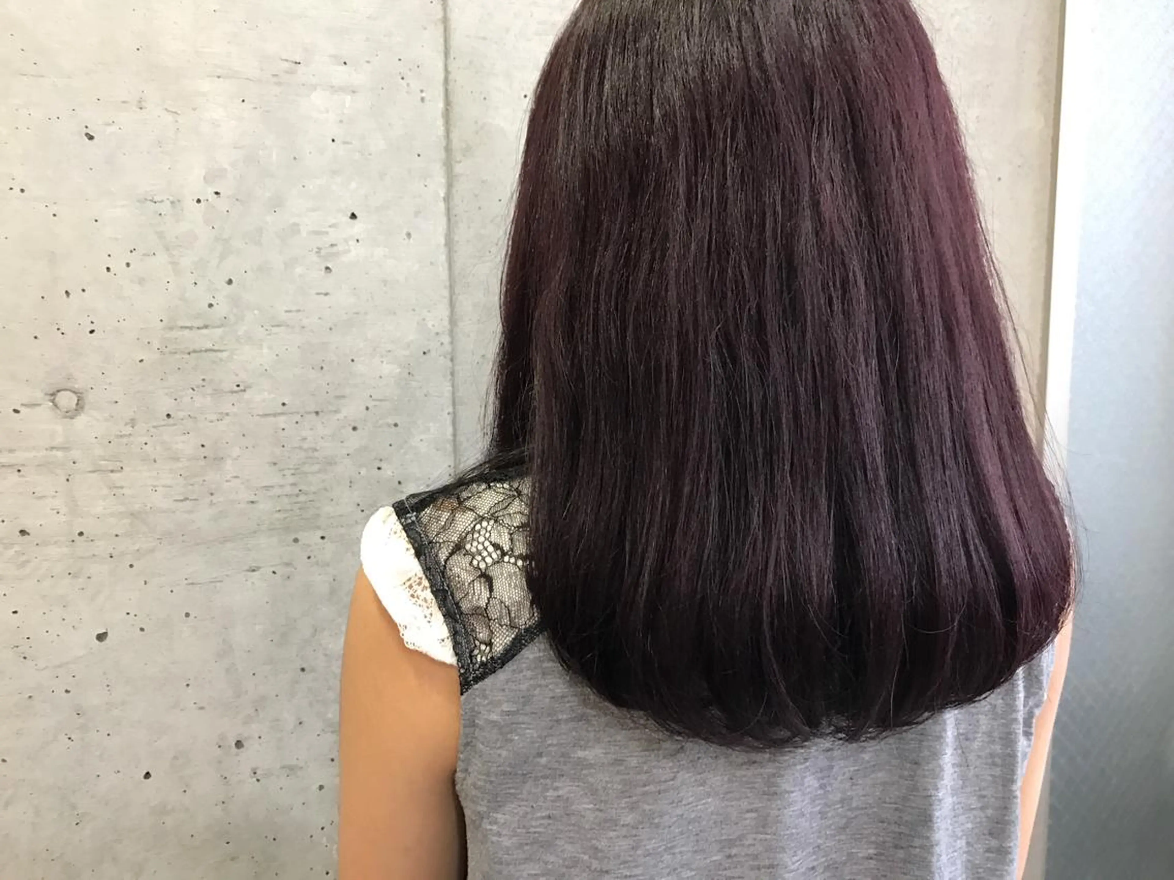 ミディアム カラー ディープラベンダー ラベンダーカラー 大栗 佑也  髪質改善のヘアスタイル