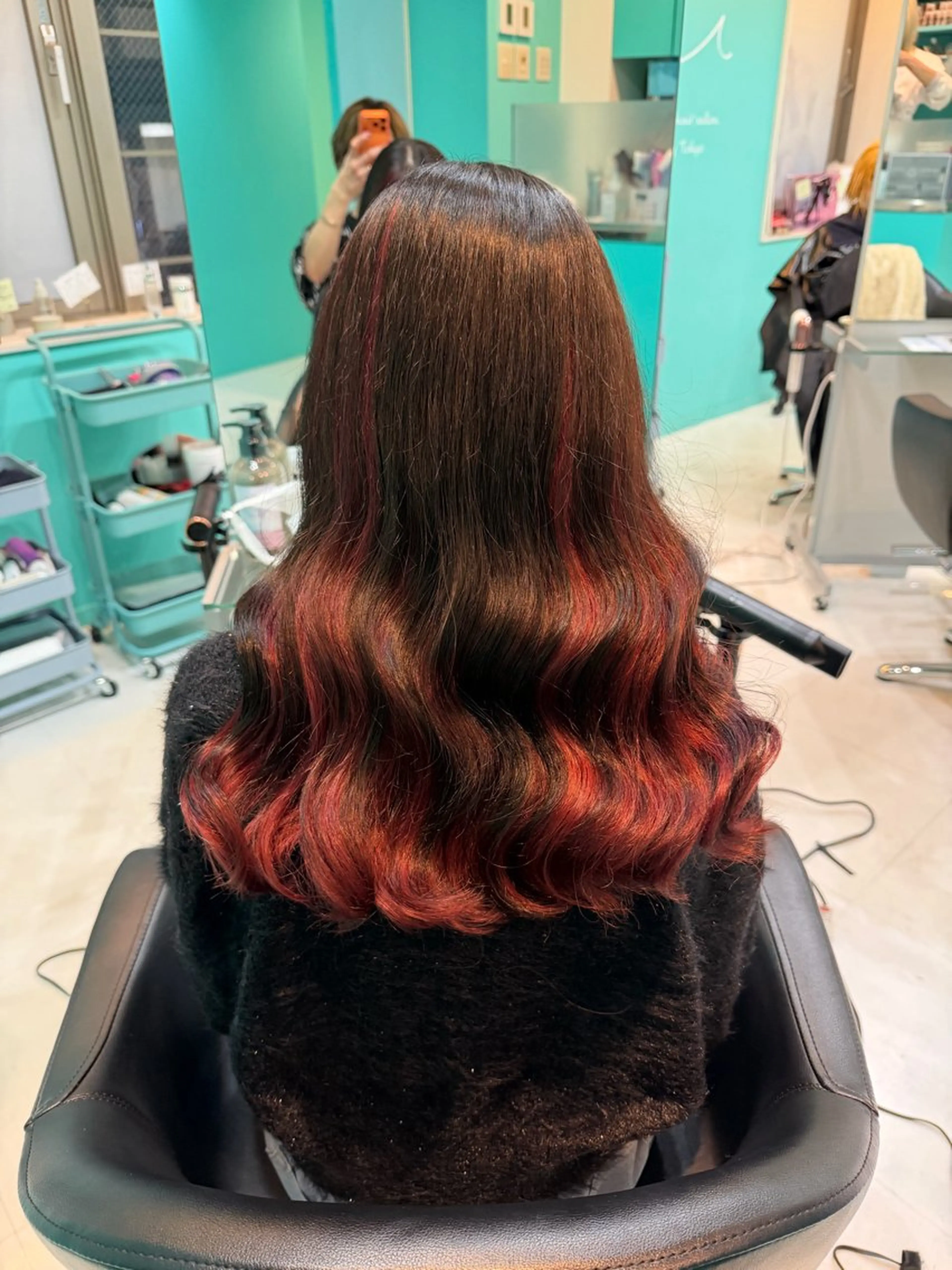 ロング カラー バレイヤージュ ブリーチ ダブルカラー レイヤーカット ヘアカラー 🫧ショート/ボブ 池袋西口・泡渕✂️のヘアスタイル