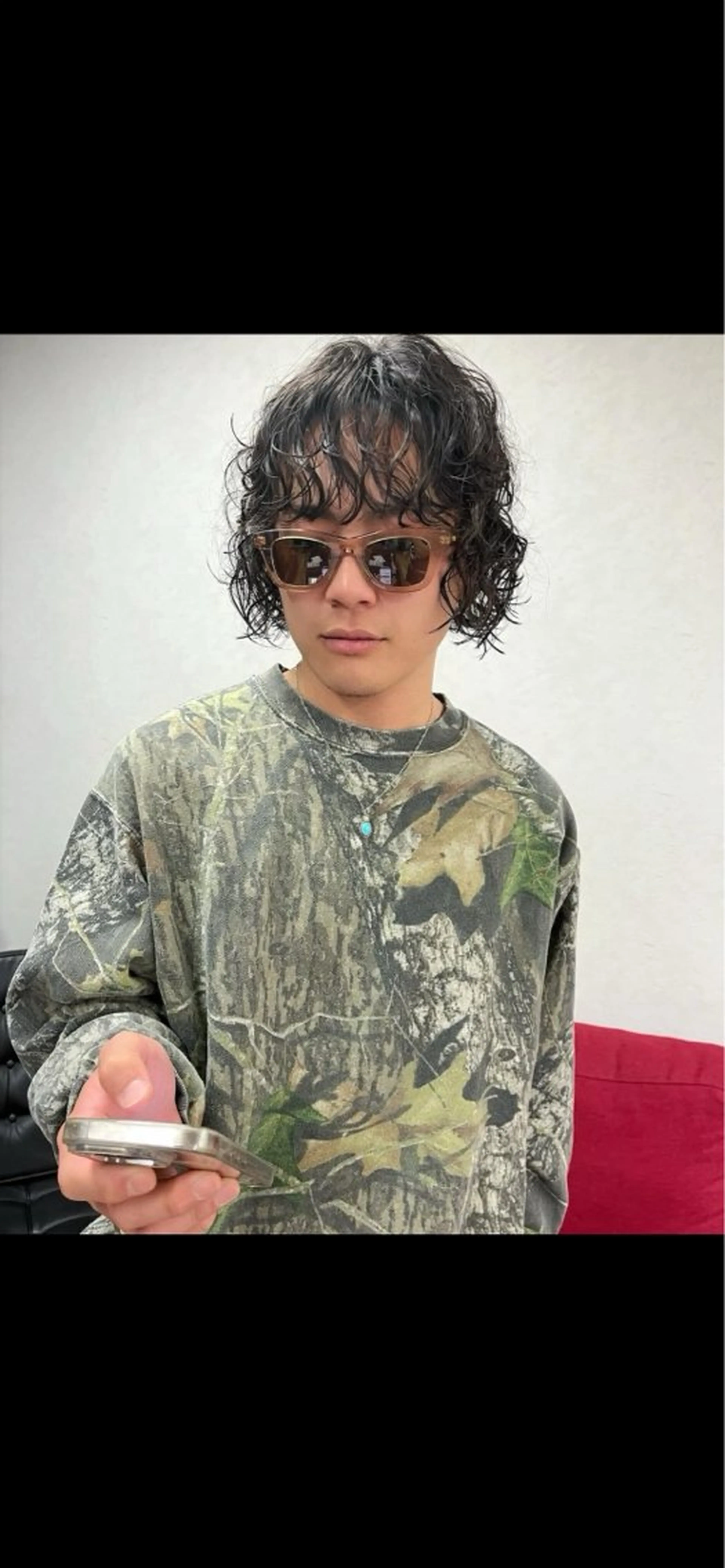 ショート パーマ メンズ カット パーマ トリートメント nono/パーマ /顔まわりカット🐈のヘアスタイル