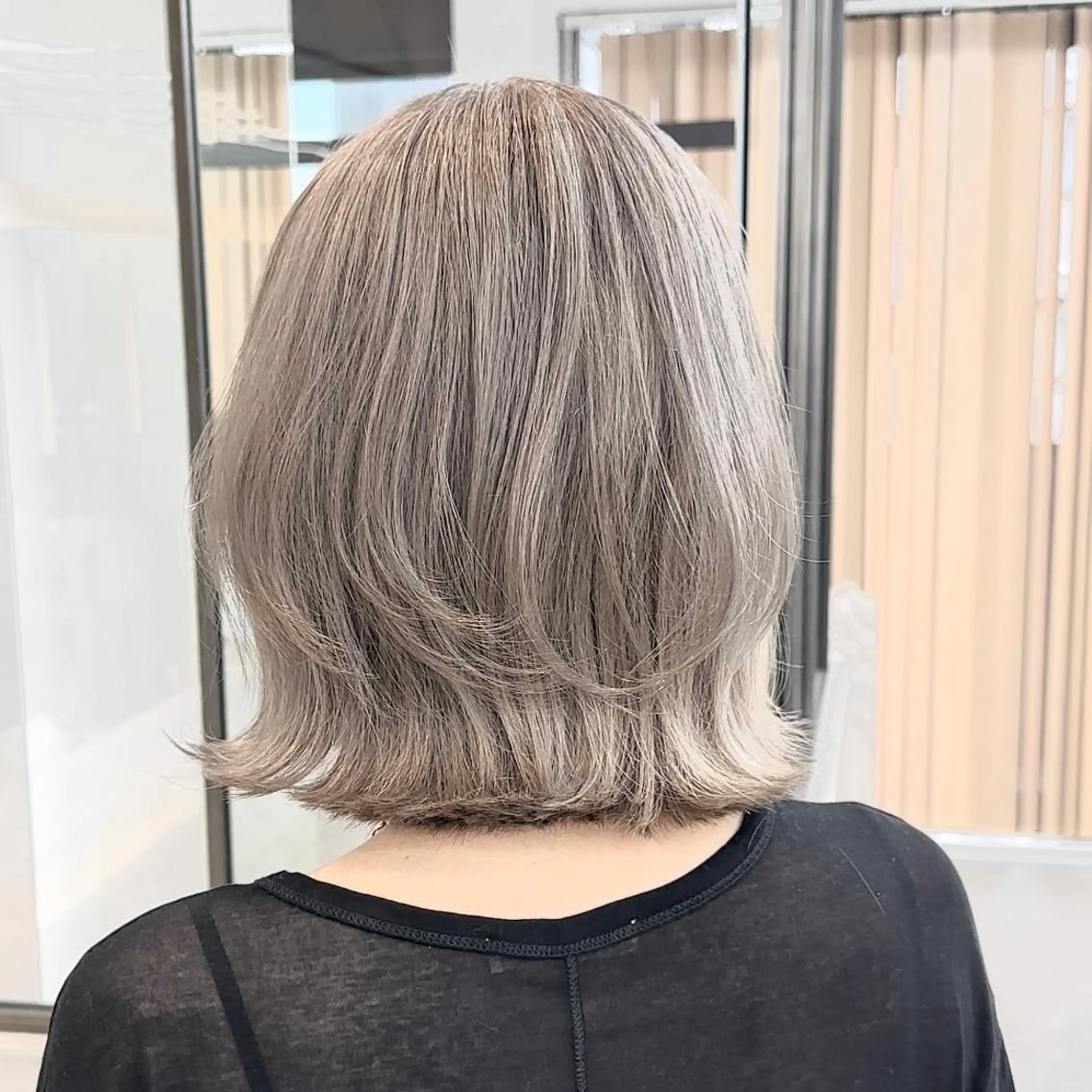 ミディアム カラー 縮毛/レイヤー 韓国/橋口のヘアスタイル