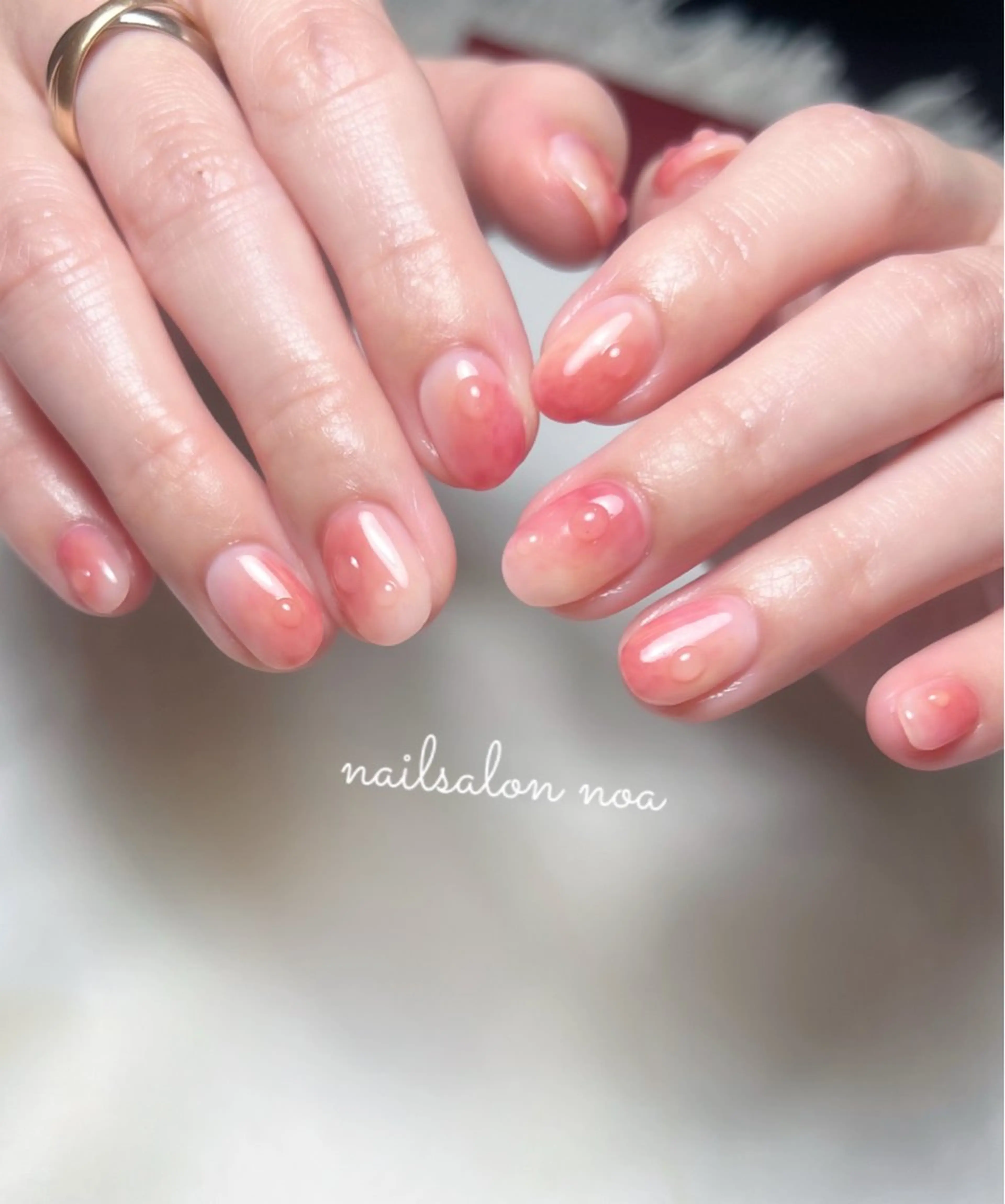 ネイル ジェルネイル ニュアンスネイル パラジェル 夏ネイル ハンドネイル nailsalon noa所属・nailist sakiのネイルデザイン