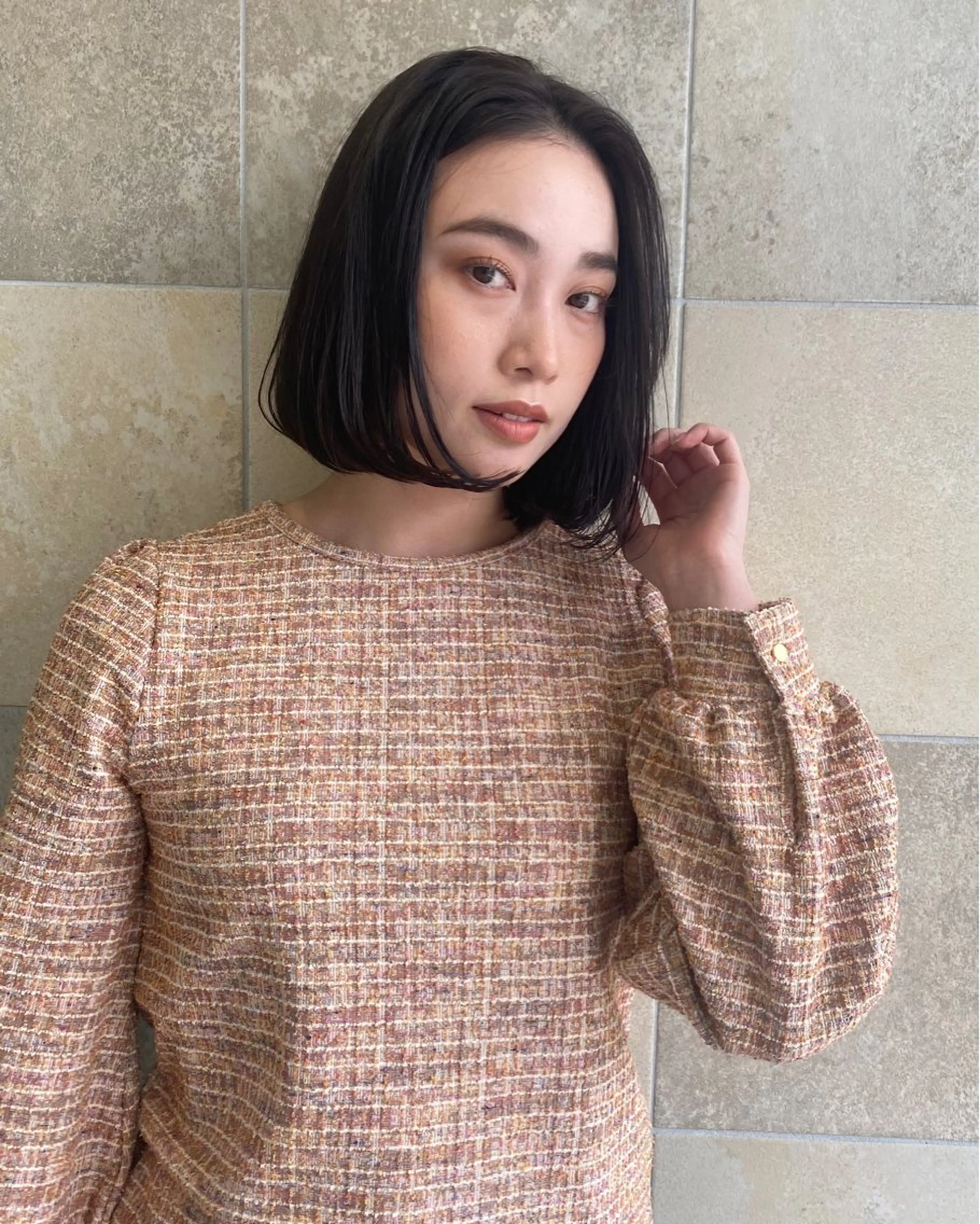 ミディアム 艶髪/透明感/ 三宅晴香のヘアスタイル