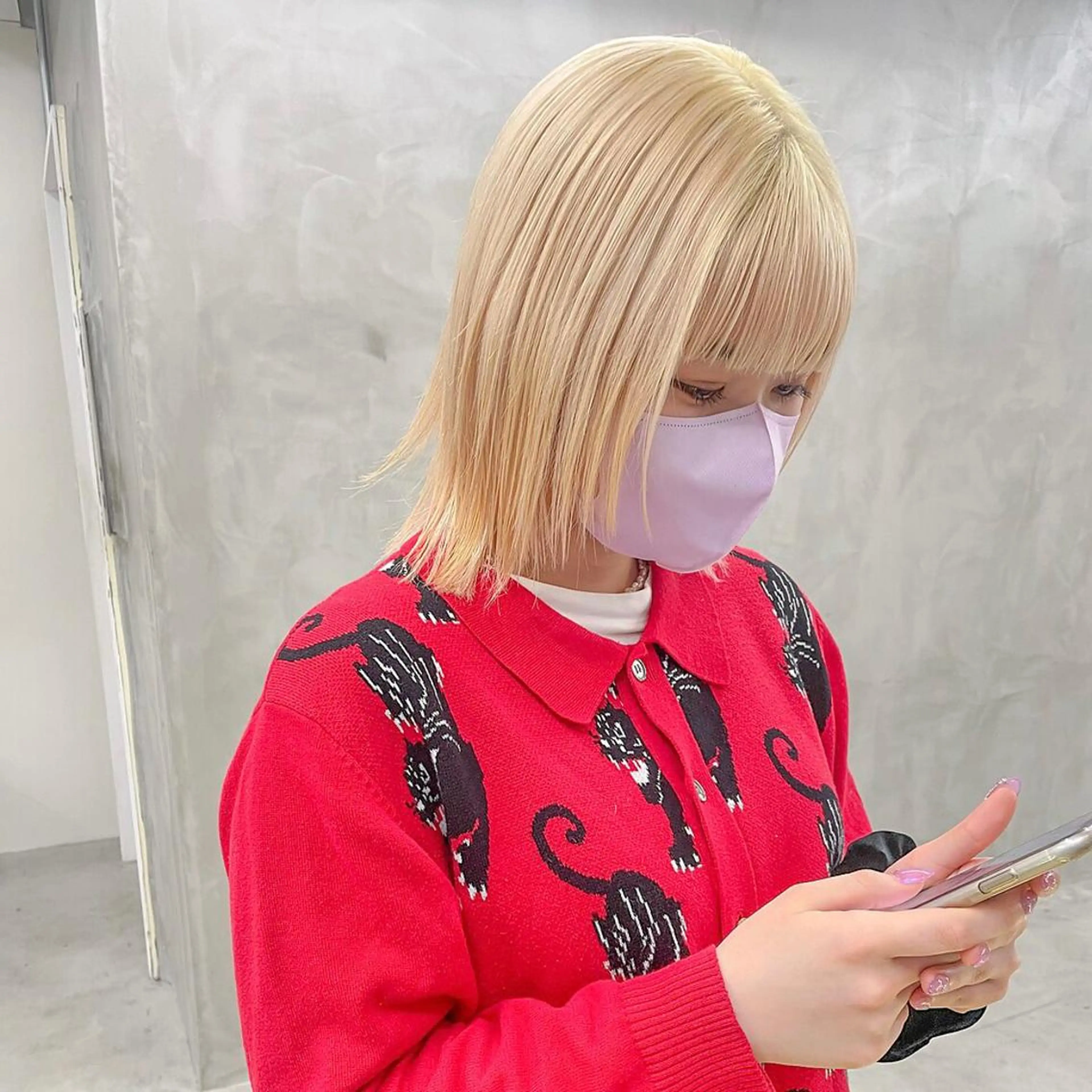 ショート カラー バレイヤージュ ブリーチ ケアブリーチ デザインカラー ダブルカラー yiye 青山所属・無料カットモデル募集 🌱ひょうがのヘアスタイル