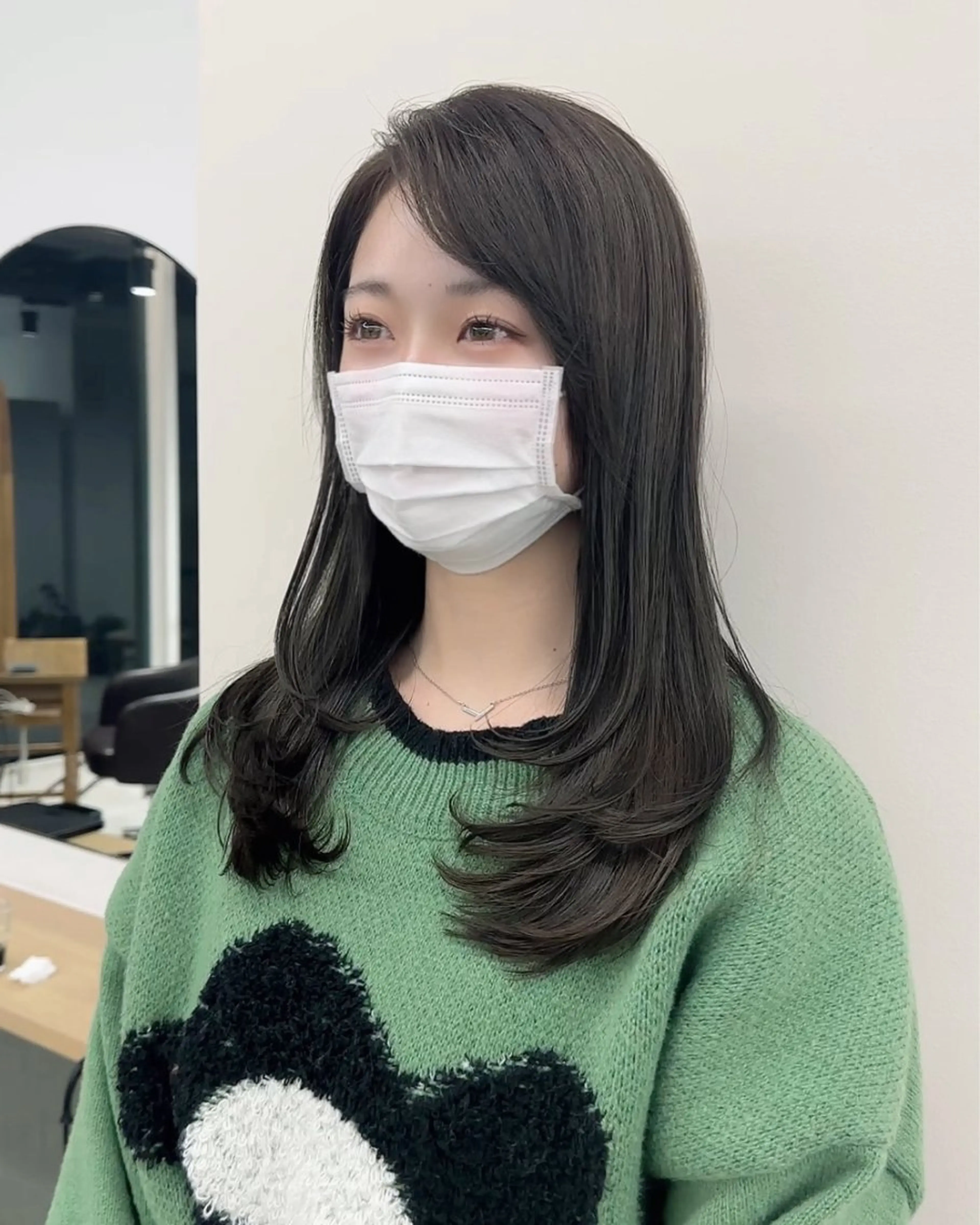 セミロング カラー ブリーチなし/レイヤ ー特化🌈Tommyのヘアスタイル