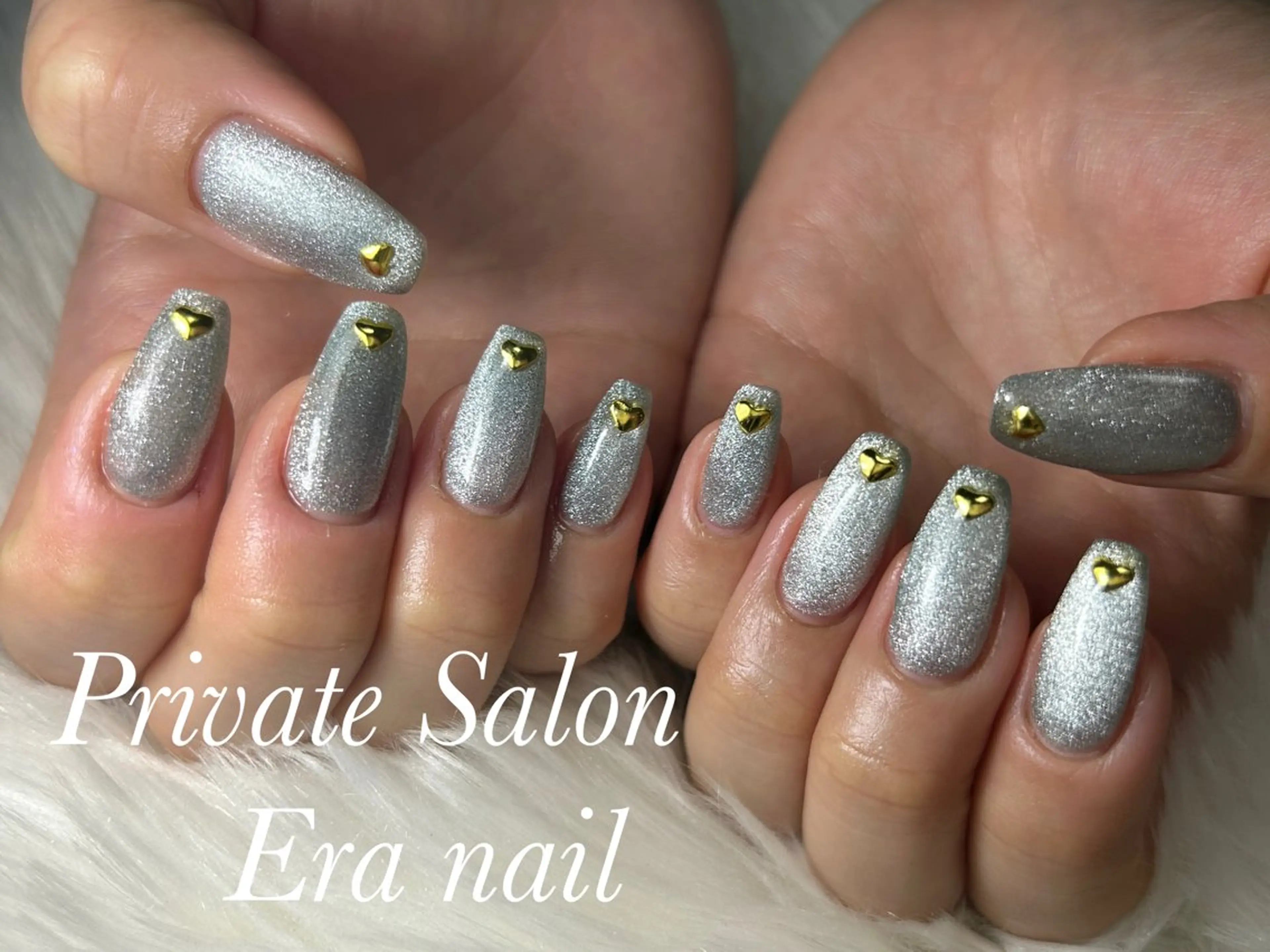 ネイル ハート マグネットネイル ハンドネイル Era nailのネイルデザイン